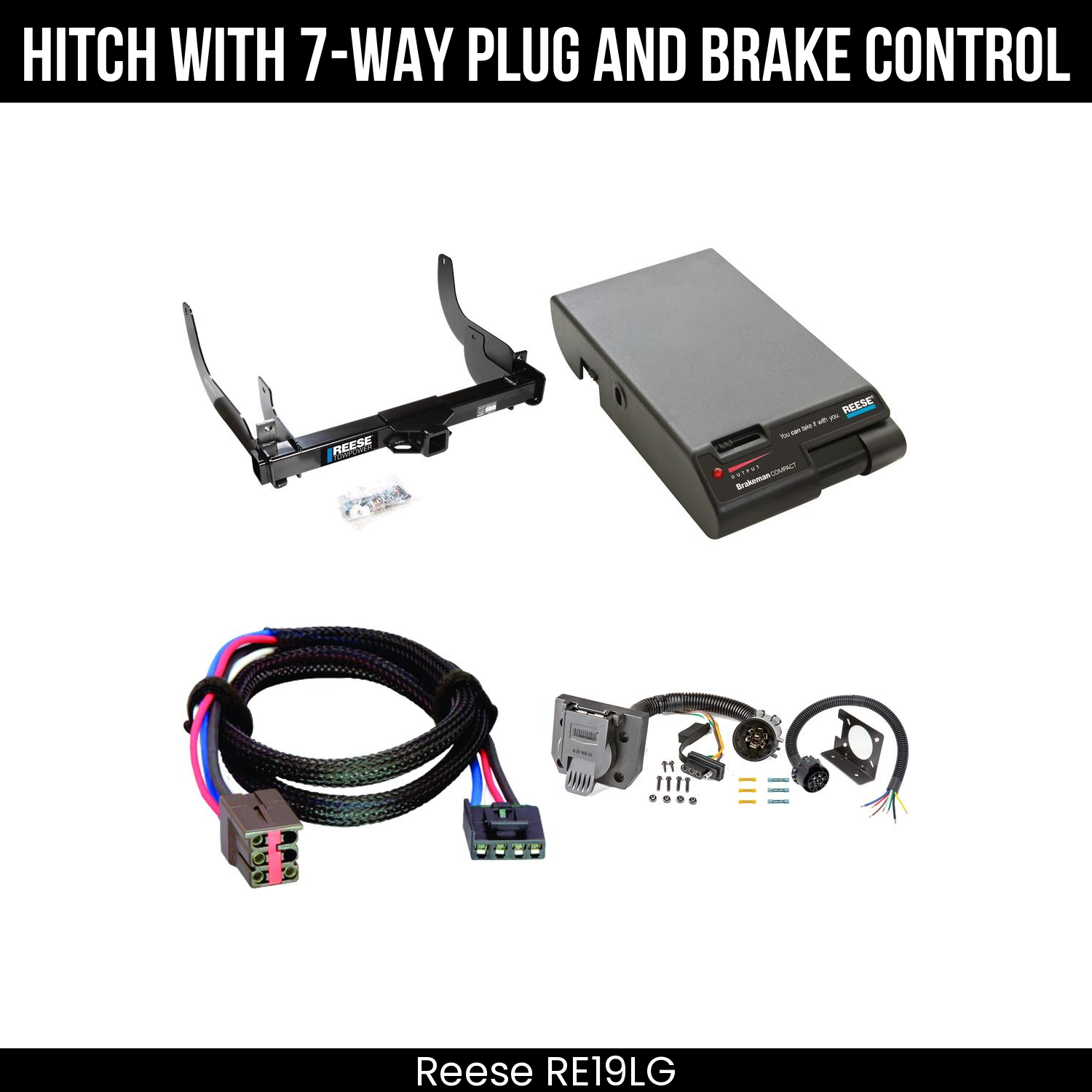 Trailer Hitch , 7-Way , Reese Brakeman Brake Control