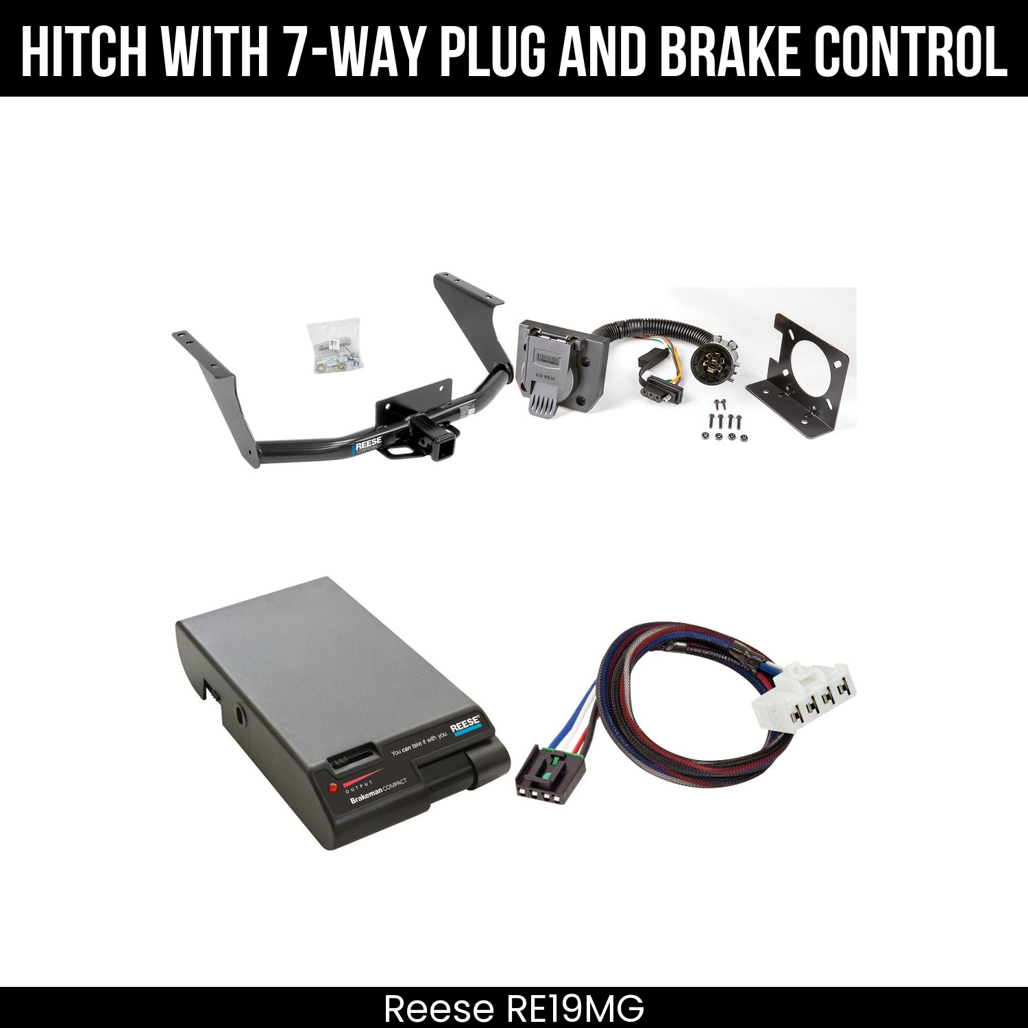 Trailer Hitch , 7-Way , Reese Brakeman Brake Control