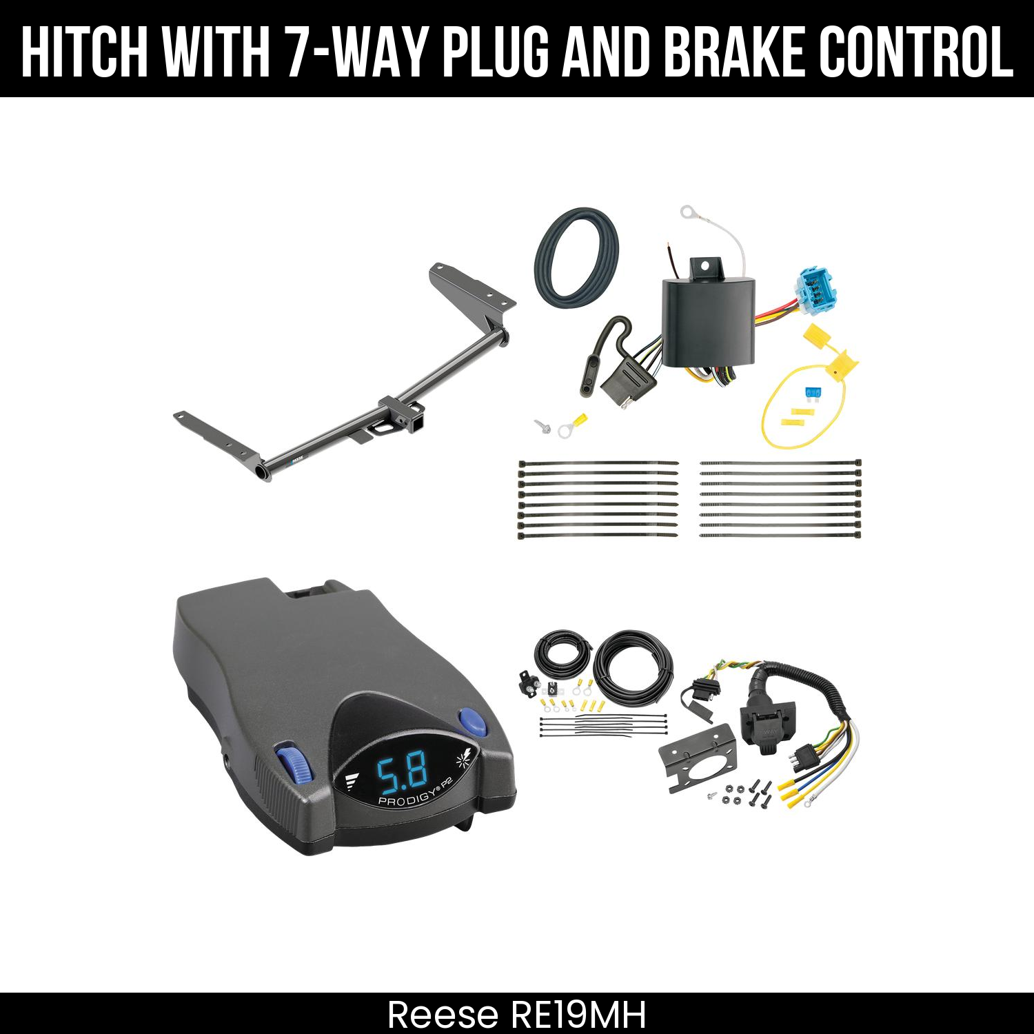 Trailer Hitch , 7-Way , Tekonsha Prodigy P2 Brake Control