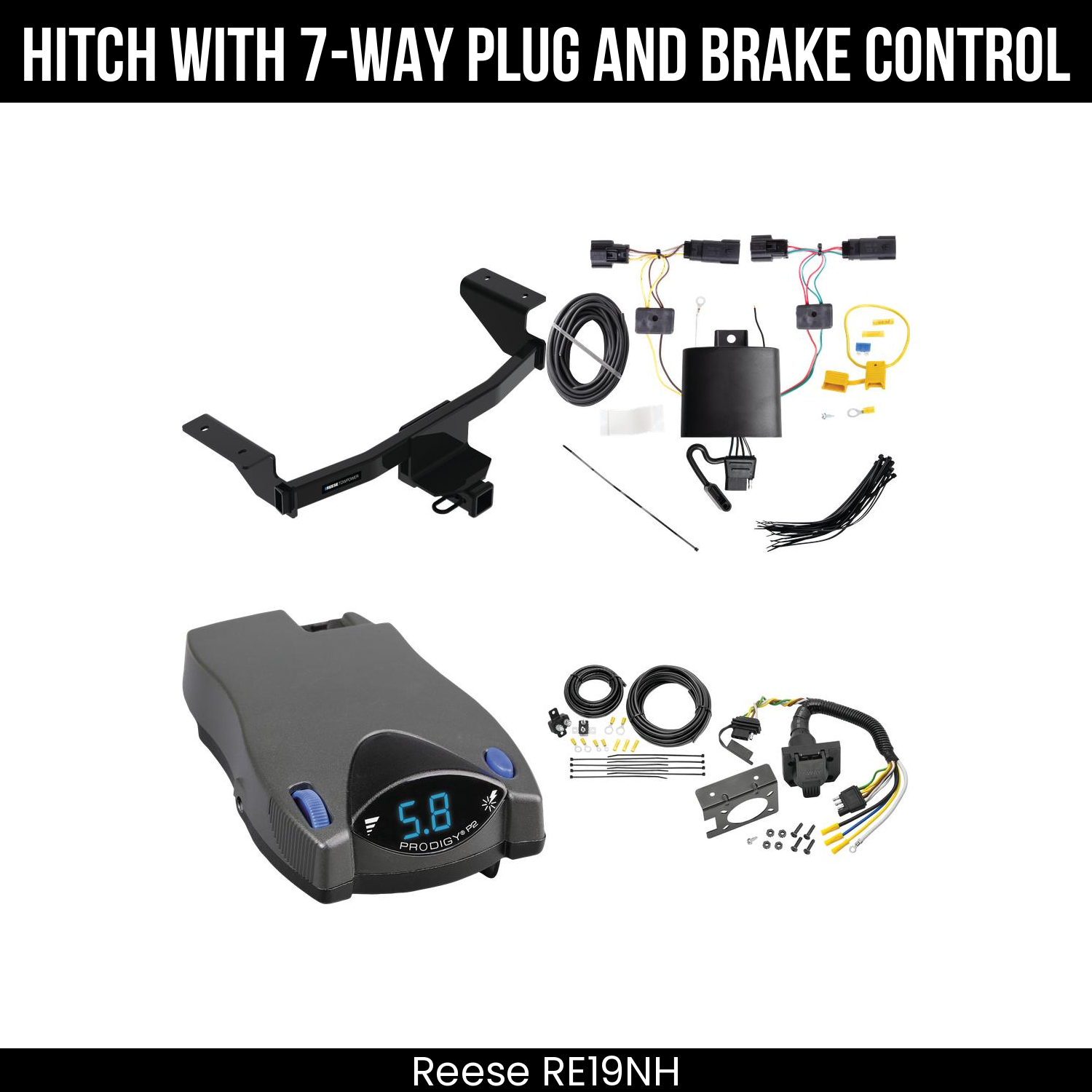 Trailer Hitch , 7-Way , Tekonsha Prodigy P2 Brake Control