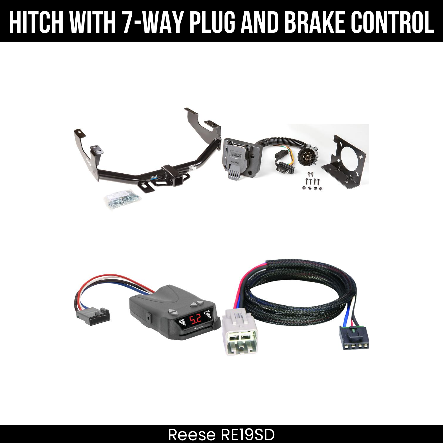 Trailer Hitch , 7-Way , Tekonsha Brakeman IV Brake Control