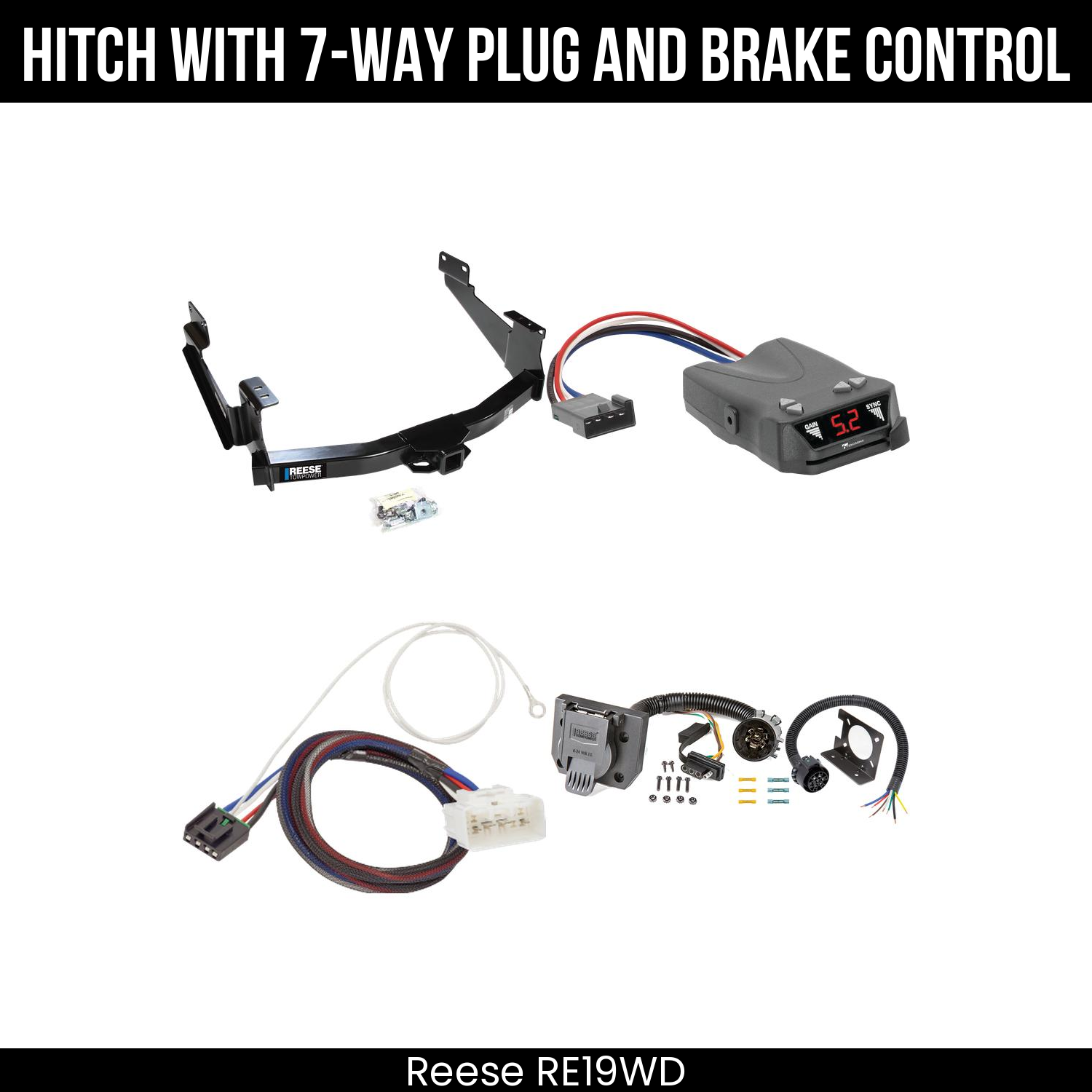 Trailer Hitch , 7-Way , Tekonsha Brakeman IV Brake Control