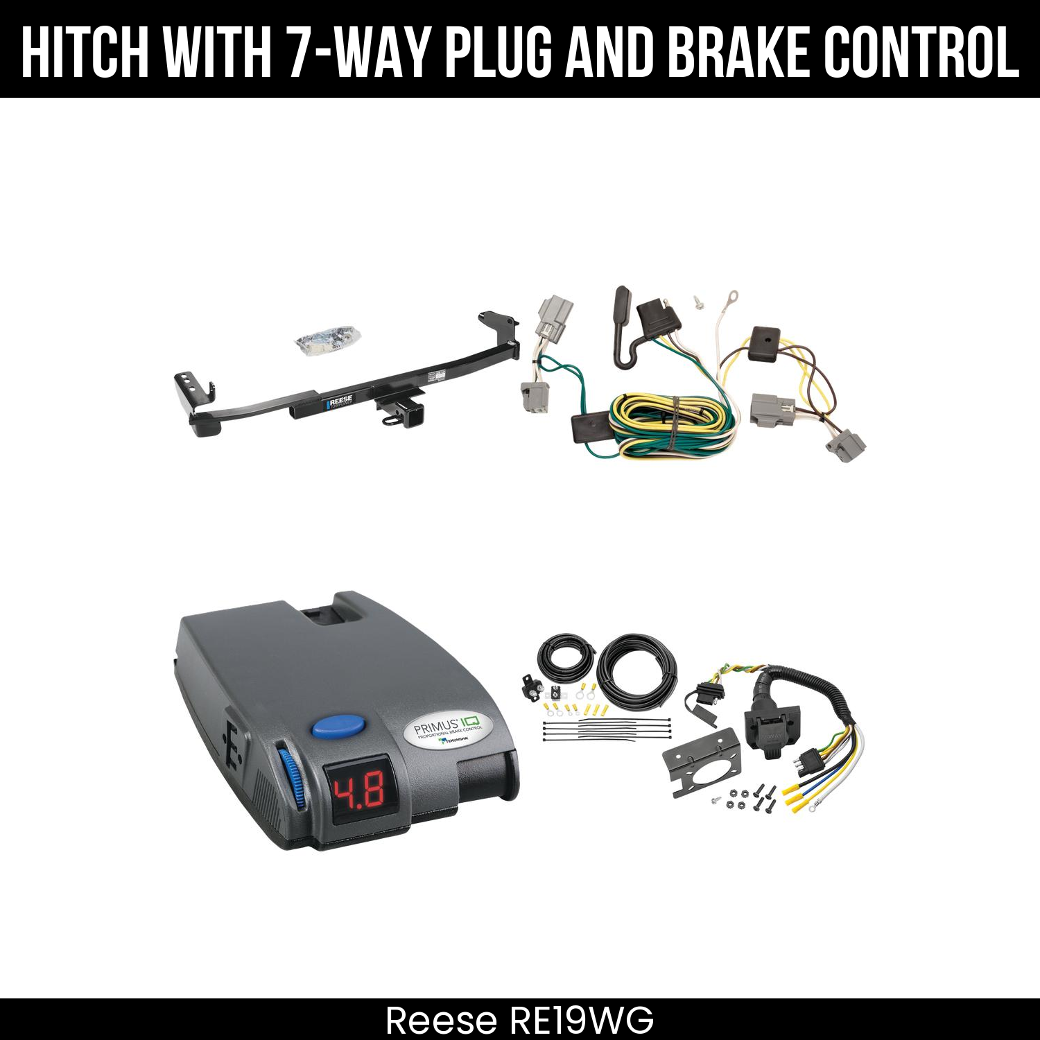 Trailer Hitch , 7-Way , Tekonsha Primus IQ Brake Control