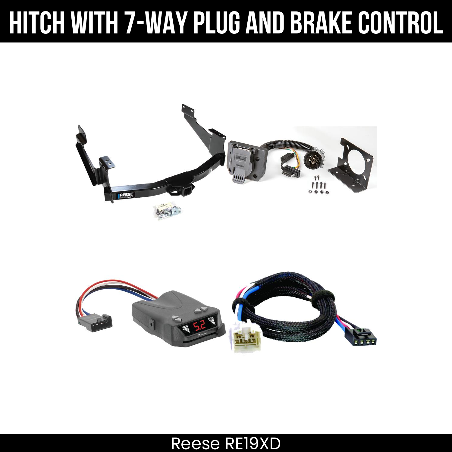 Trailer Hitch , 7-Way , Tekonsha Brakeman IV Brake Control