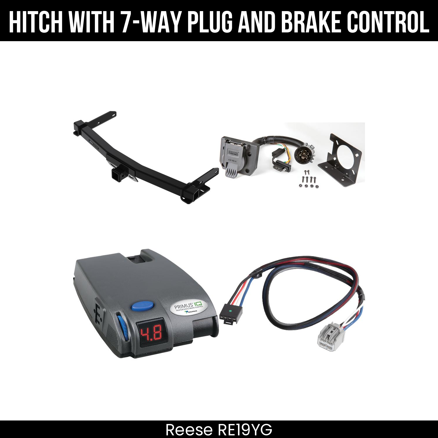 Trailer Hitch , 7-Way , Tekonsha Primus IQ Brake Control