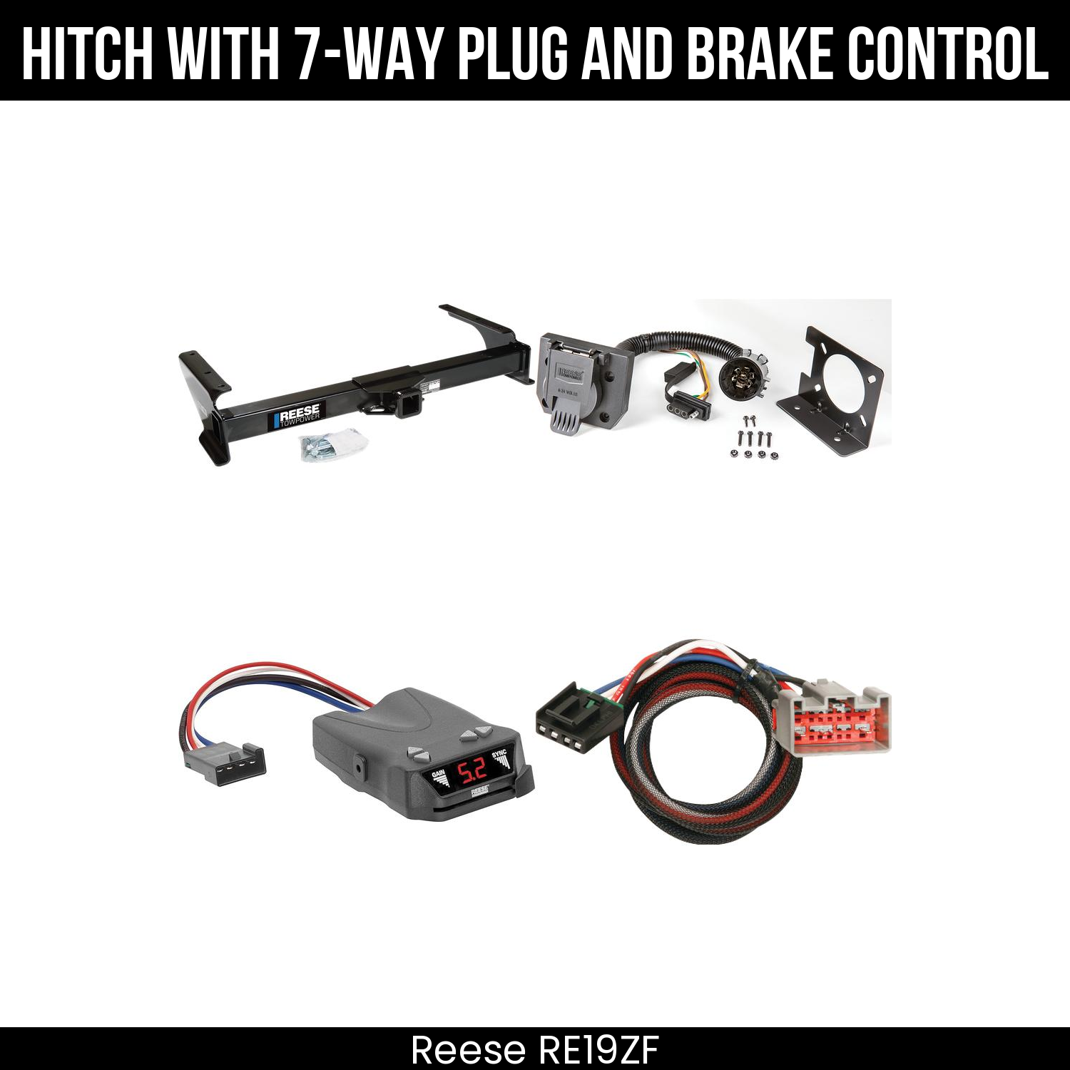 Trailer Hitch , 7-Way , Reese Brakeman IV Brake Control