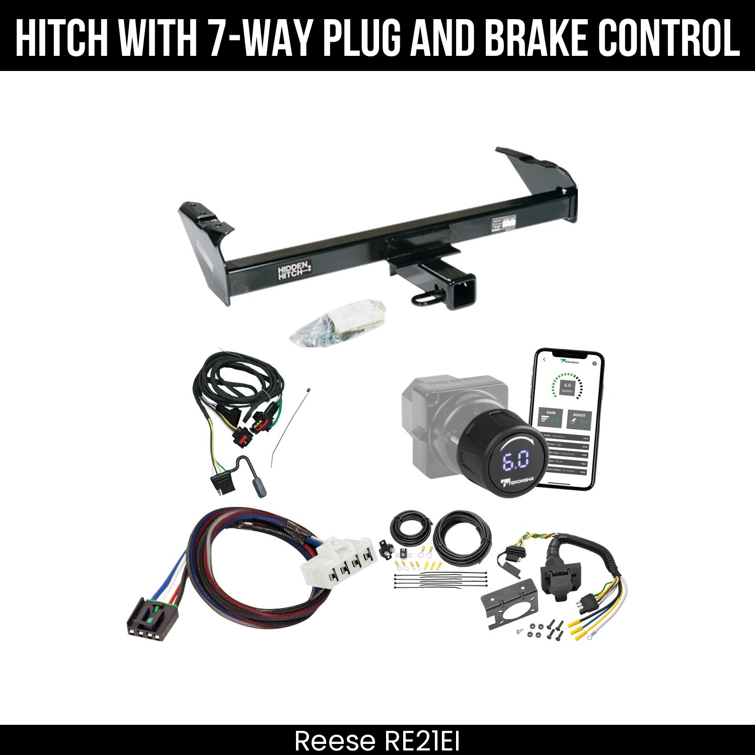 Reese RE21EI Hitch With 7 Way Plug And Brake Control Bundle Featureimg