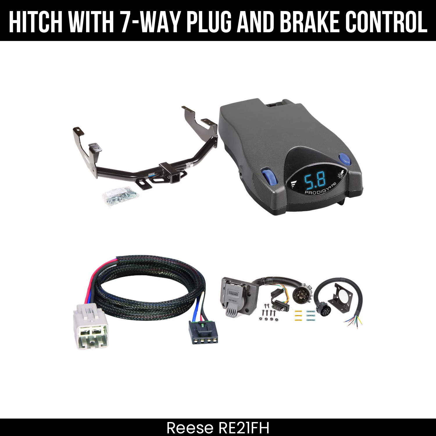 Trailer Hitch , 7-Way , Tekonsha Prodigy P2 Brake Control