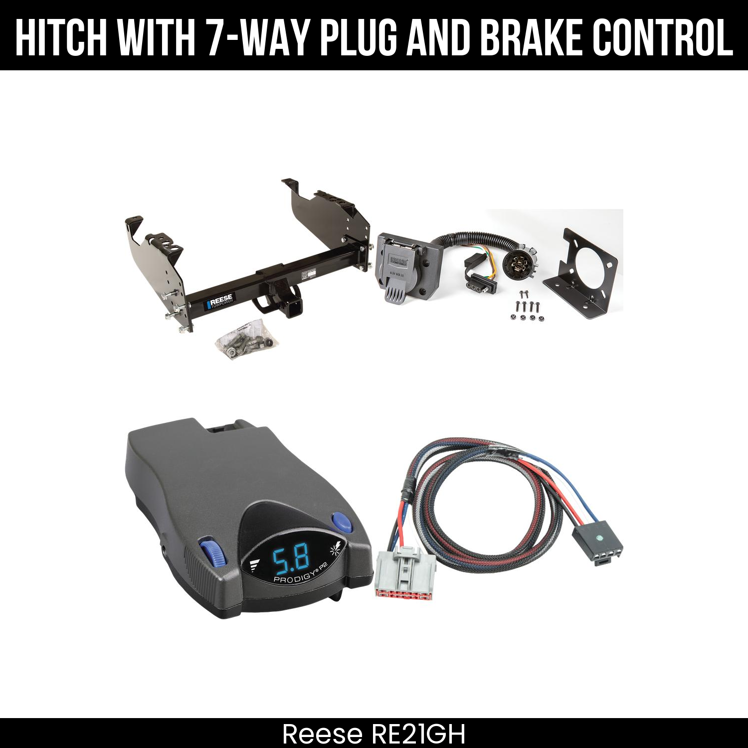 Trailer Hitch , 7-Way , Tekonsha Prodigy P2 Brake Control