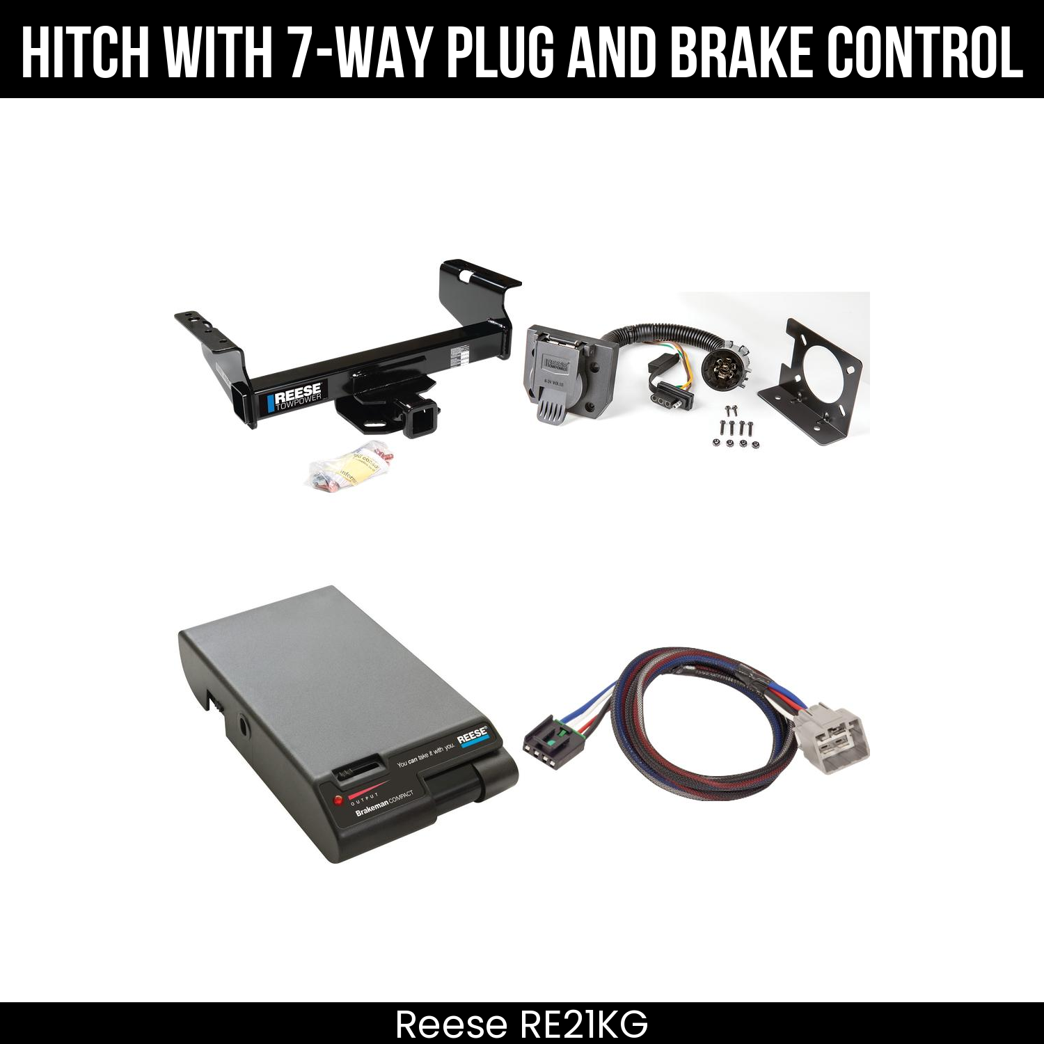 Trailer Hitch , 7-Way , Reese Brakeman Brake Control