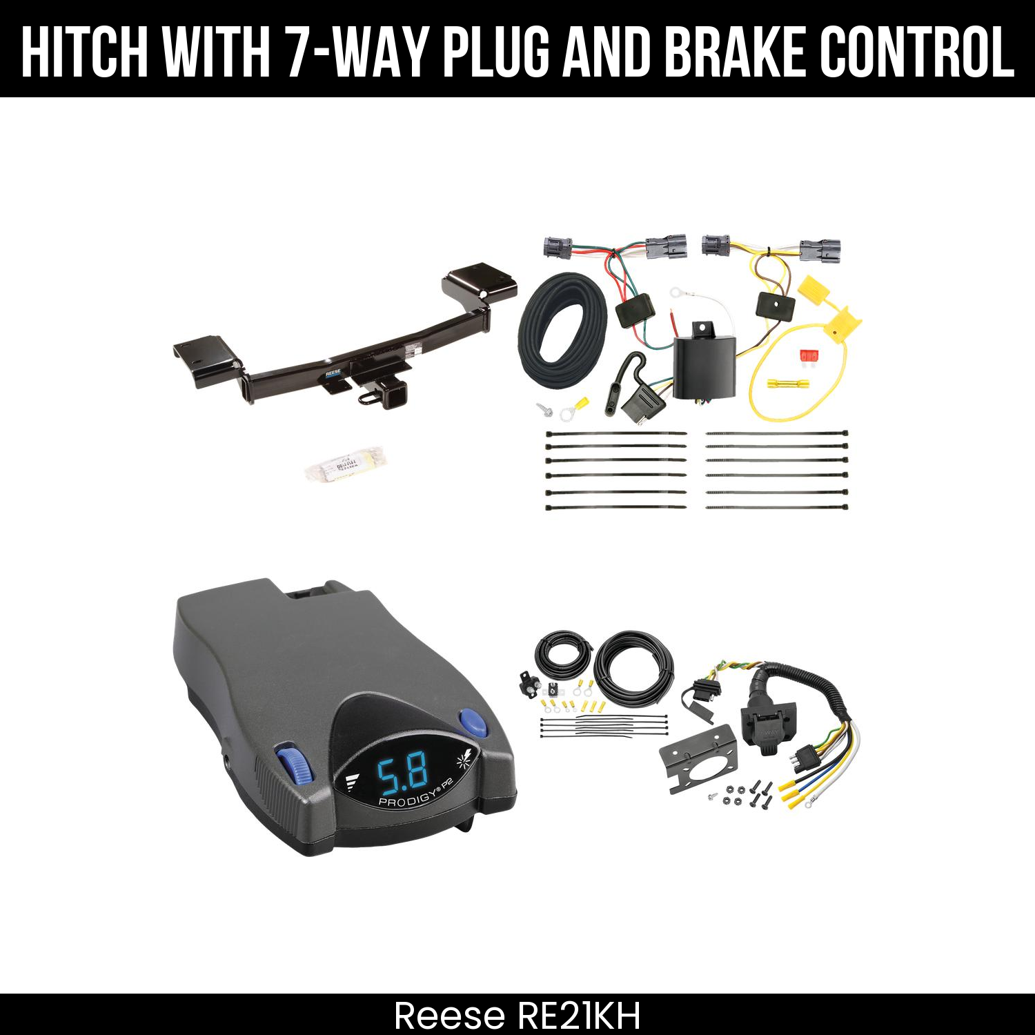 Trailer Hitch , 7-Way , Tekonsha Prodigy P2 Brake Control