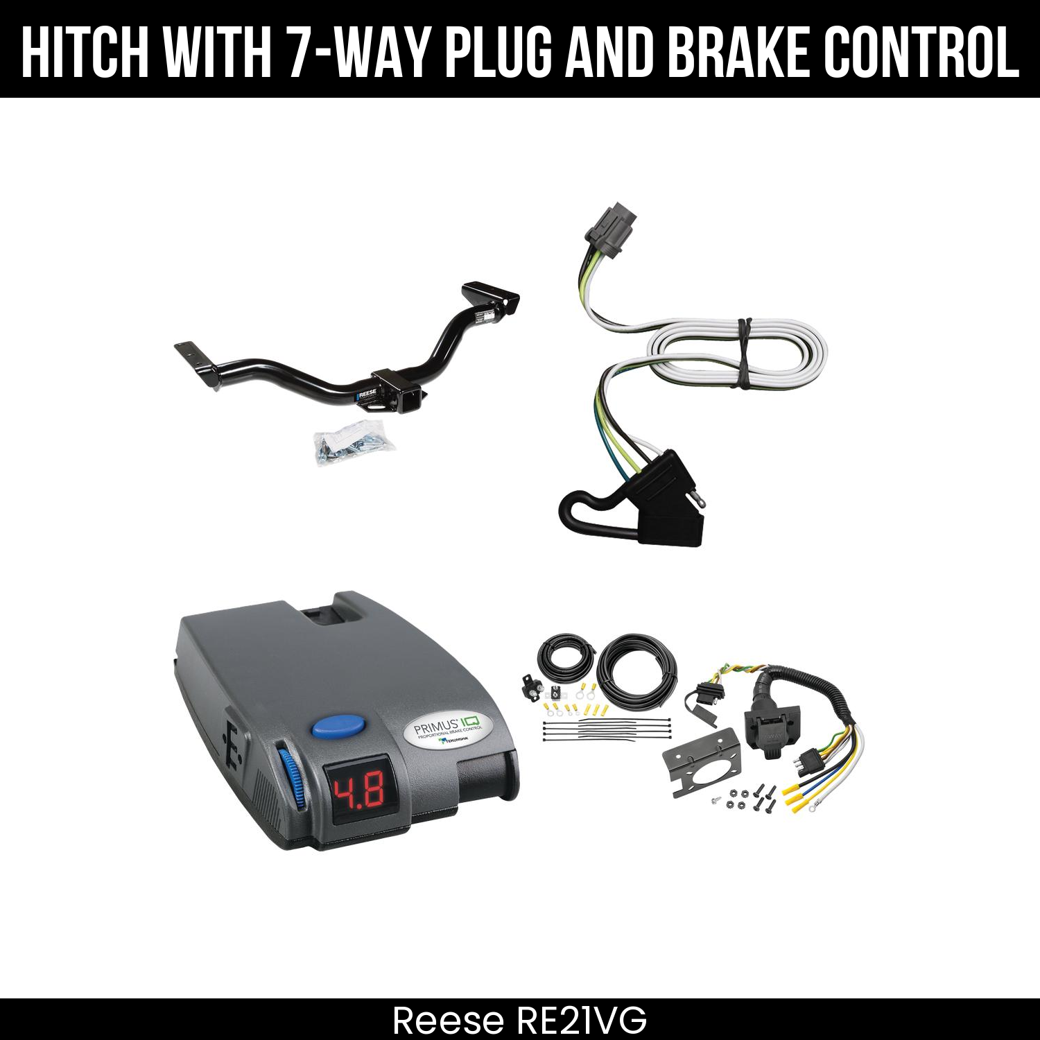 Trailer Hitch , 7-Way , Tekonsha Primus IQ Brake Control