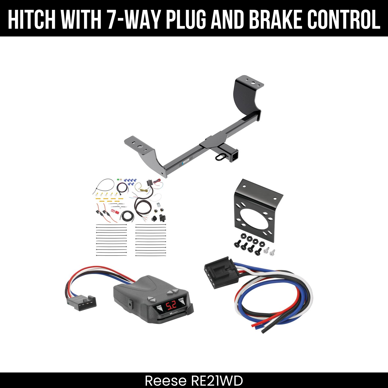 Trailer Hitch , 7-Way , Tekonsha Brakeman IV Brake Control
