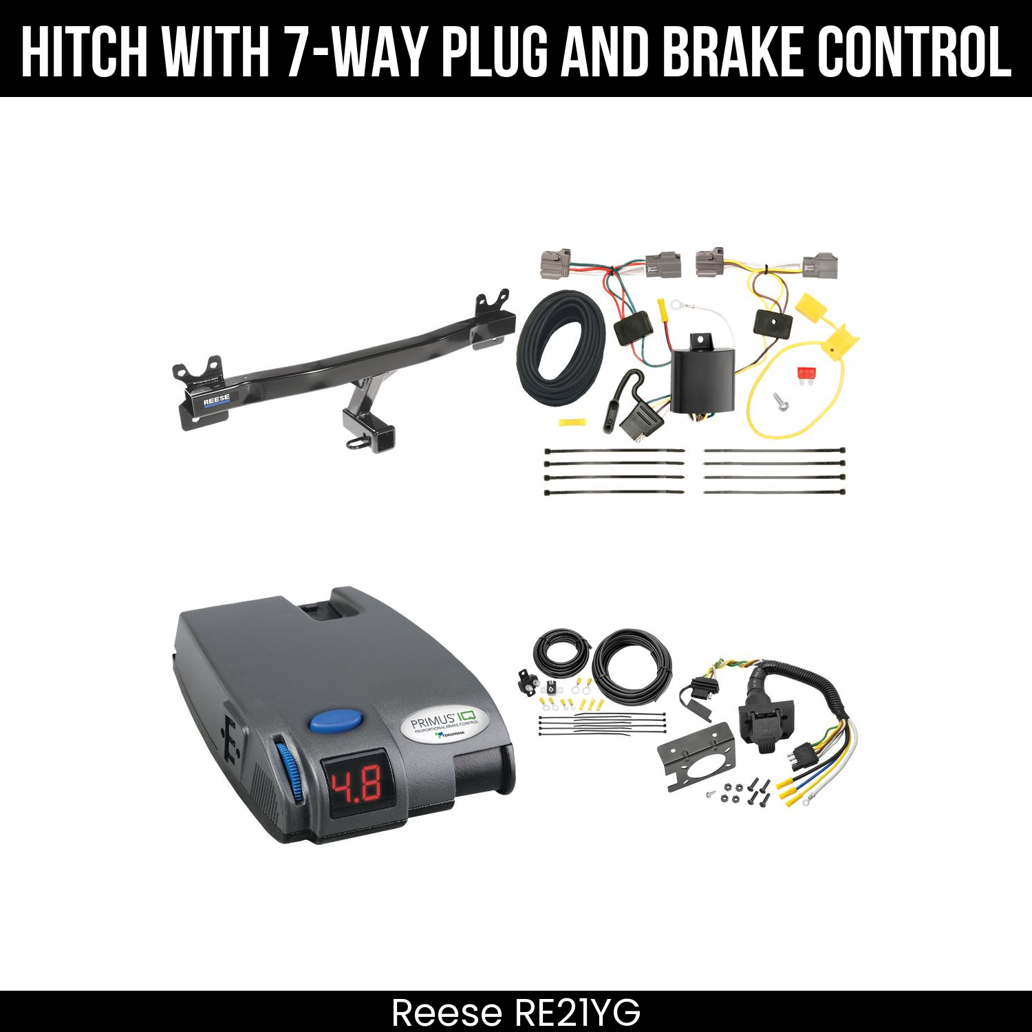 Trailer Hitch , 7-Way , Tekonsha Primus IQ Brake Control