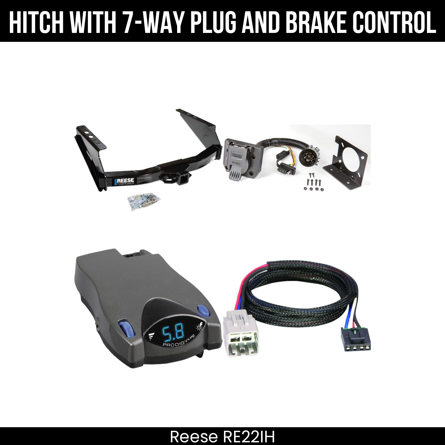 Trailer Hitch , 7-Way , Tekonsha Prodigy P2 Brake Control