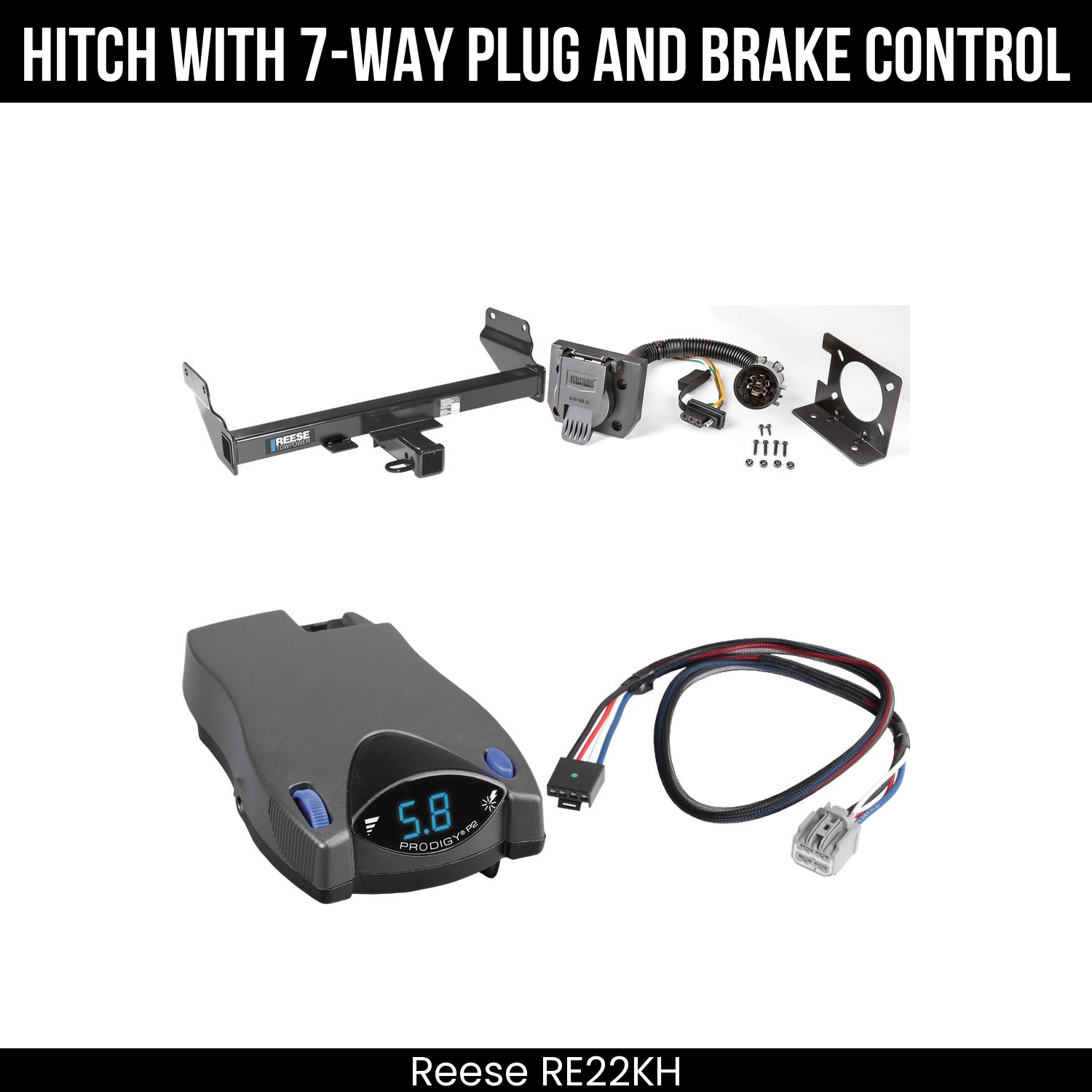 Trailer Hitch , 7-Way , Tekonsha Prodigy P2 Brake Control