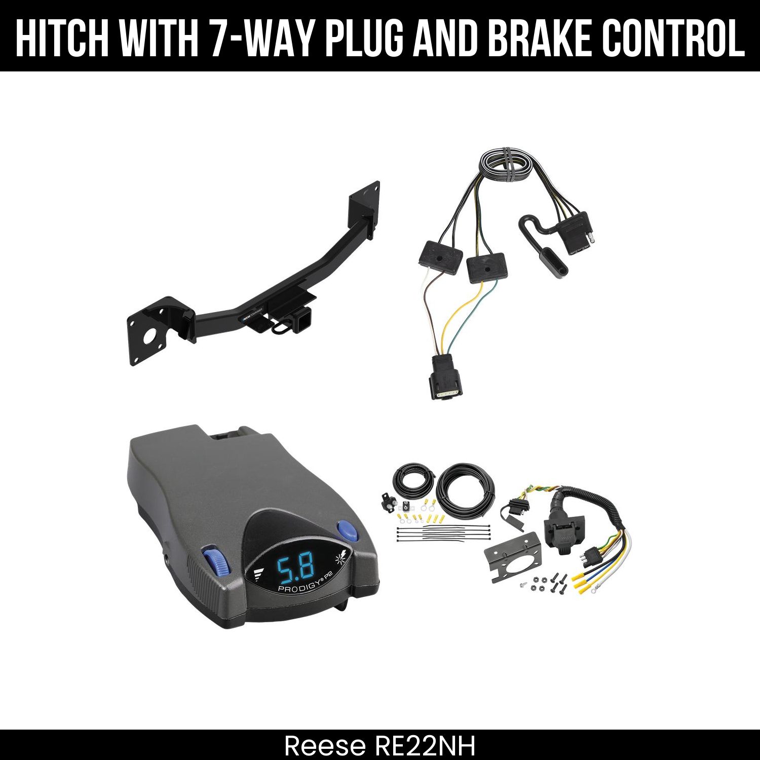 Trailer Hitch , 7-Way , Tekonsha Prodigy P2 Brake Control