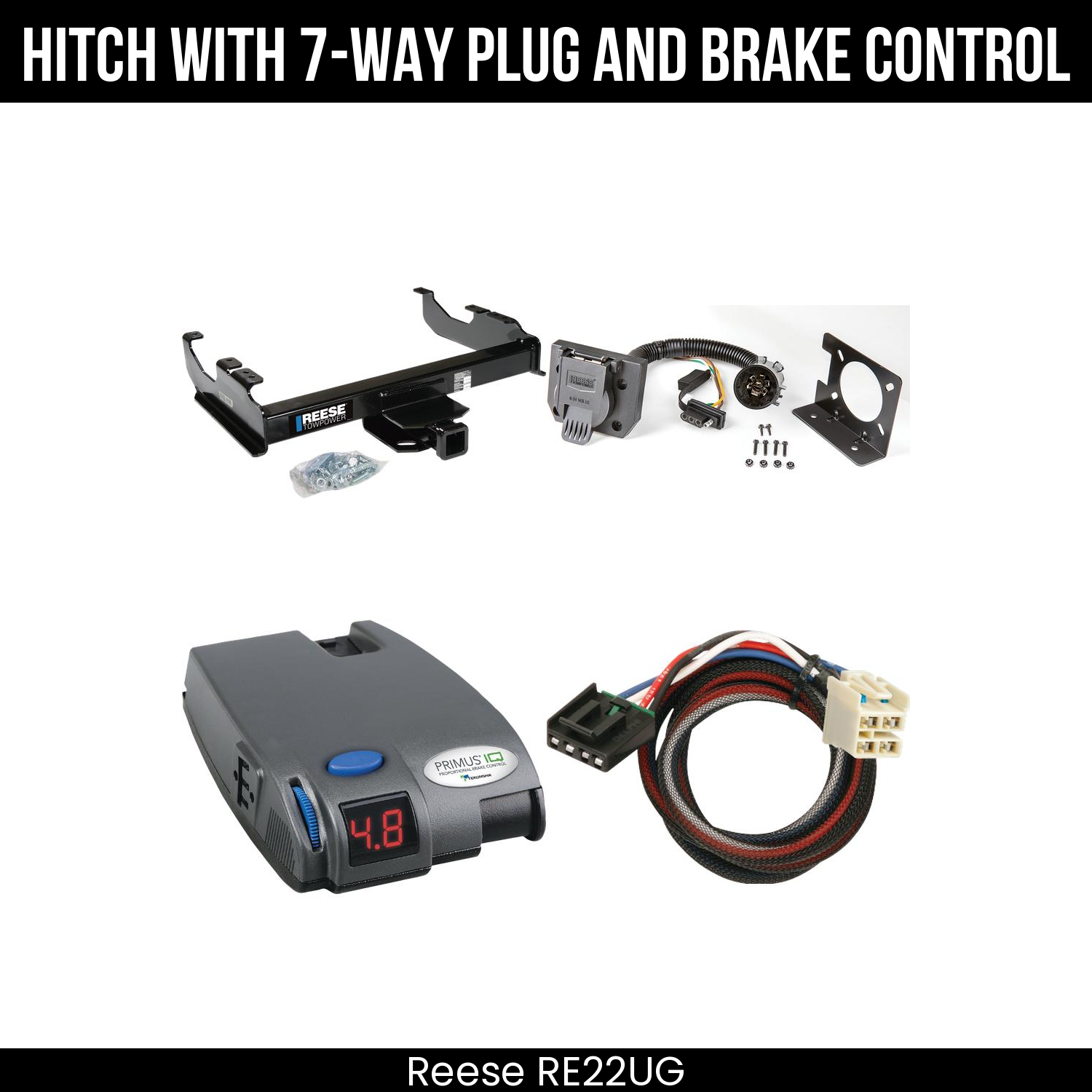 Trailer Hitch , 7-Way , Tekonsha Primus IQ Brake Control