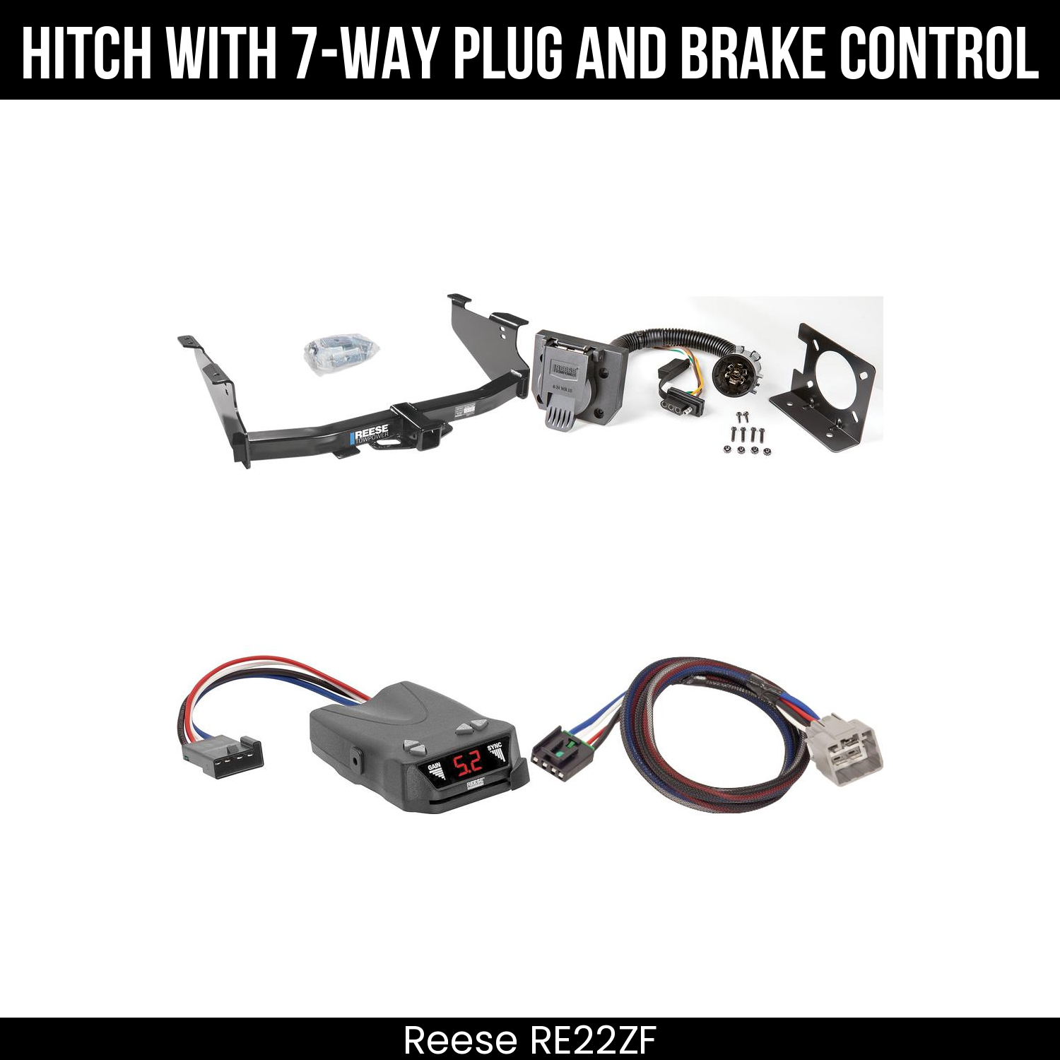 Trailer Hitch , 7-Way , Reese Brakeman IV Brake Control