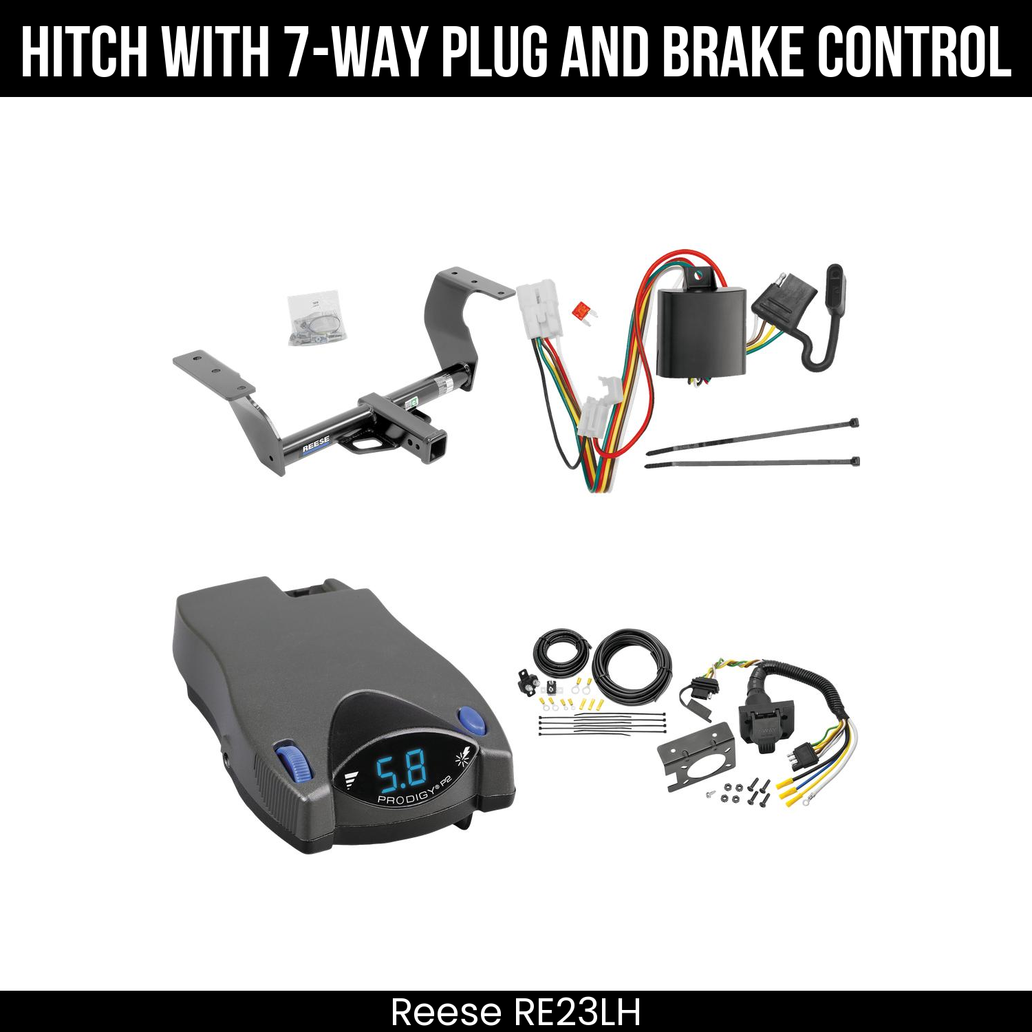 Trailer Hitch , 7-Way , Tekonsha Prodigy P2 Brake Control