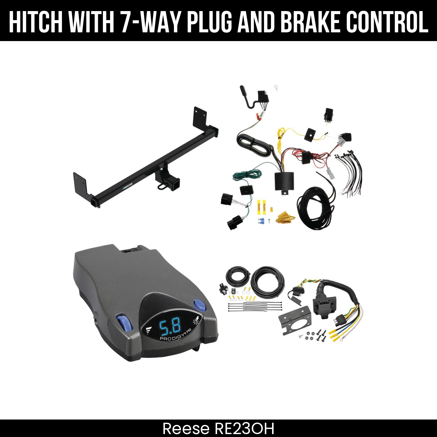 Trailer Hitch , 7-Way , Tekonsha Prodigy P2 Brake Control