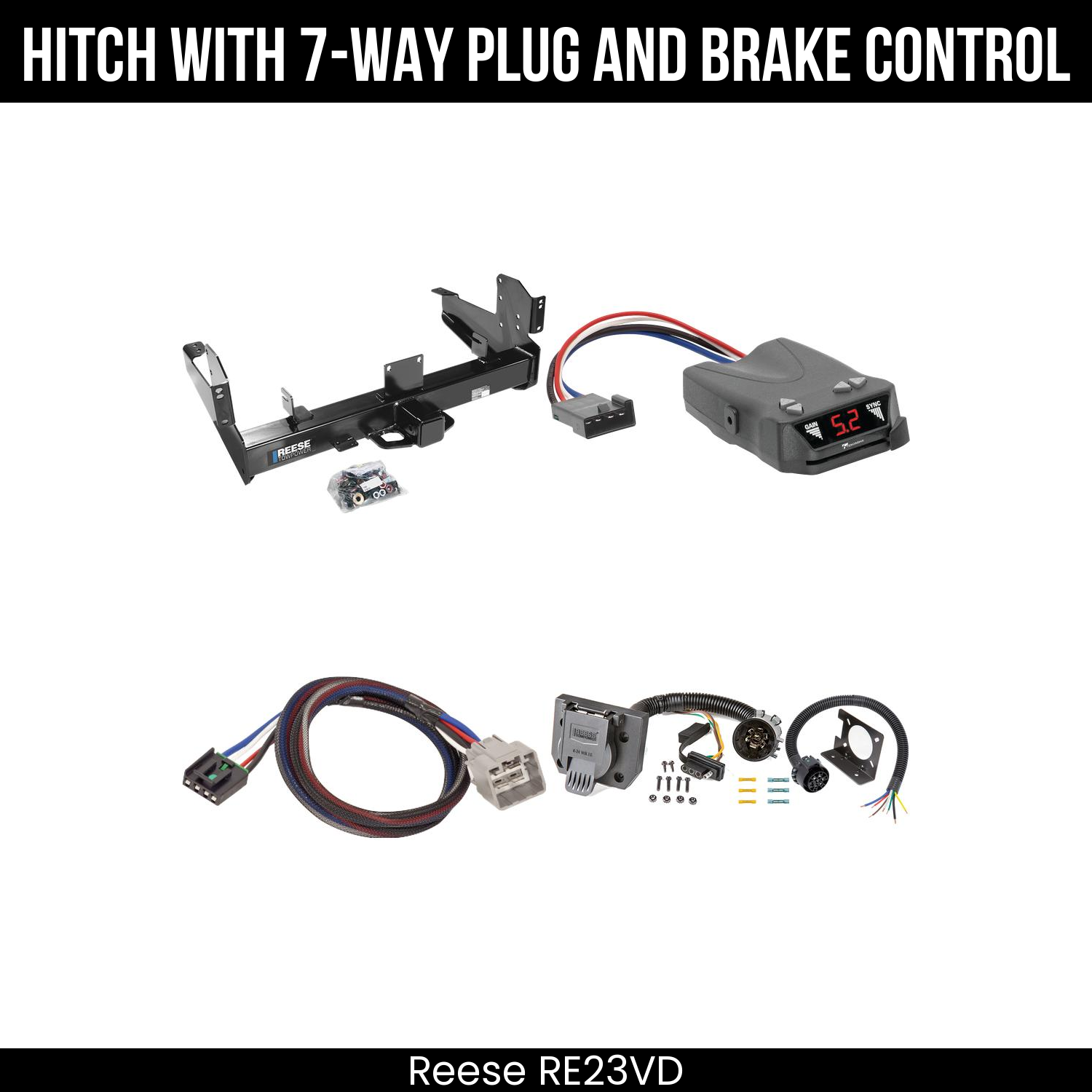 Trailer Hitch , 7-Way , Tekonsha Brakeman IV Brake Control
