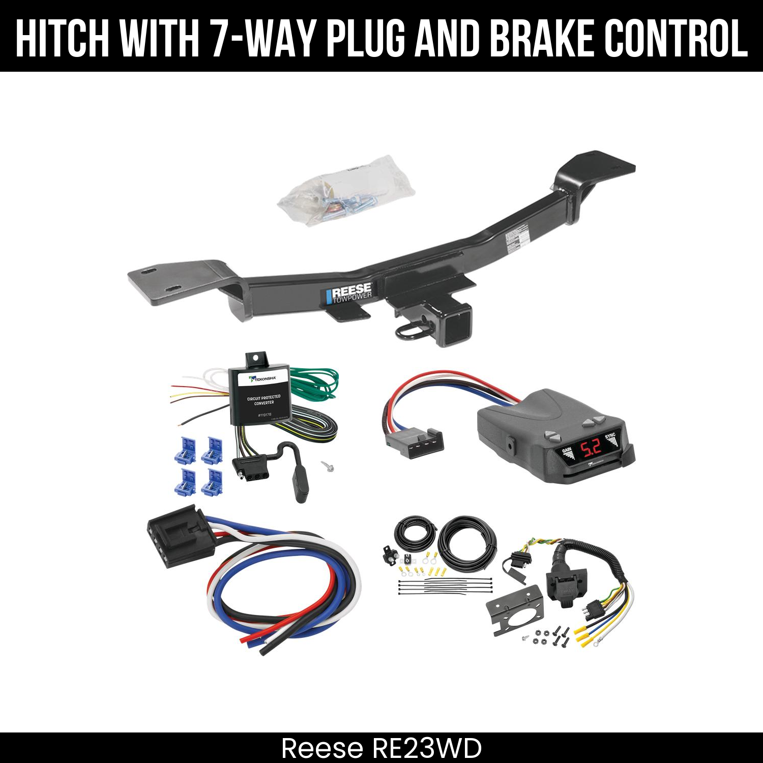 Trailer Hitch , 7-Way , Tekonsha Brakeman IV Brake Control