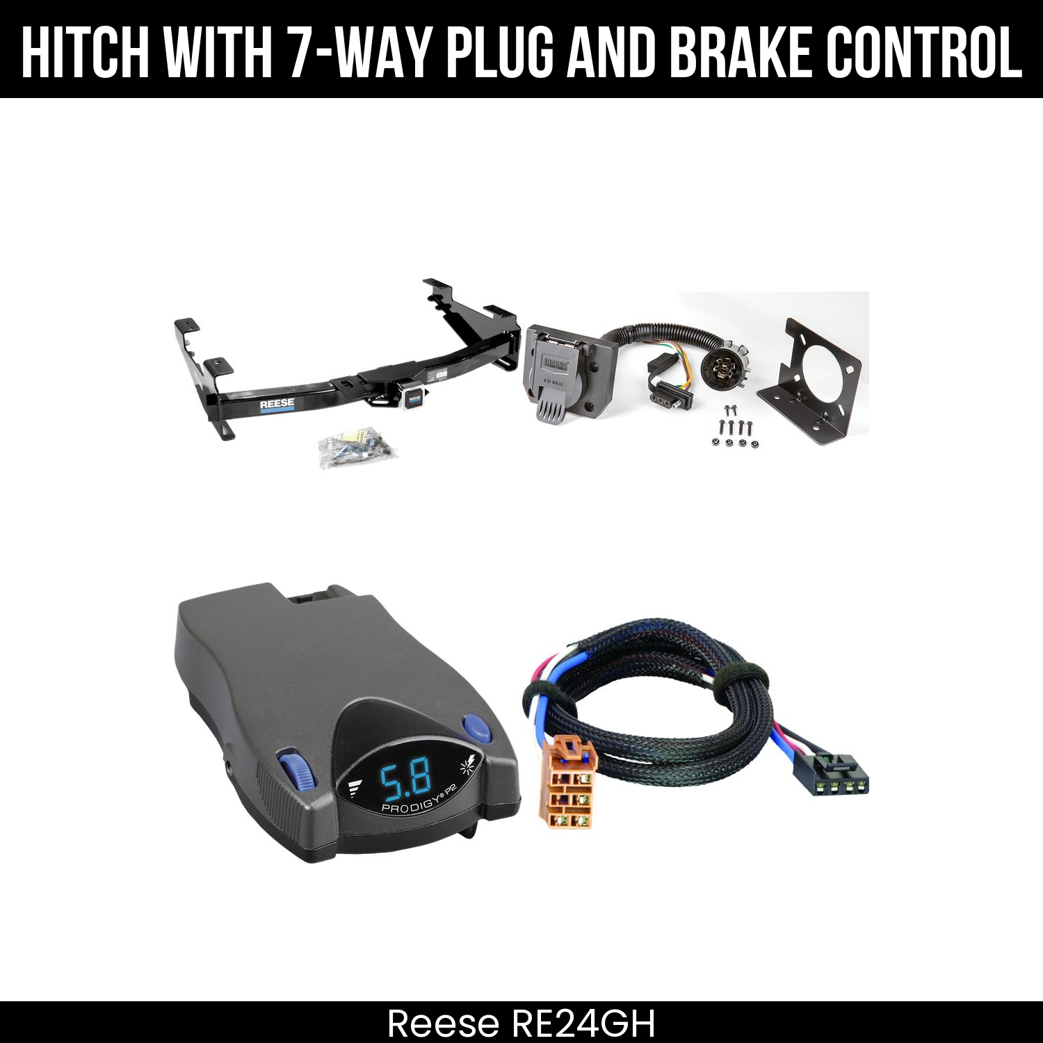 Trailer Hitch , 7-Way , Tekonsha Prodigy P2 Brake Control