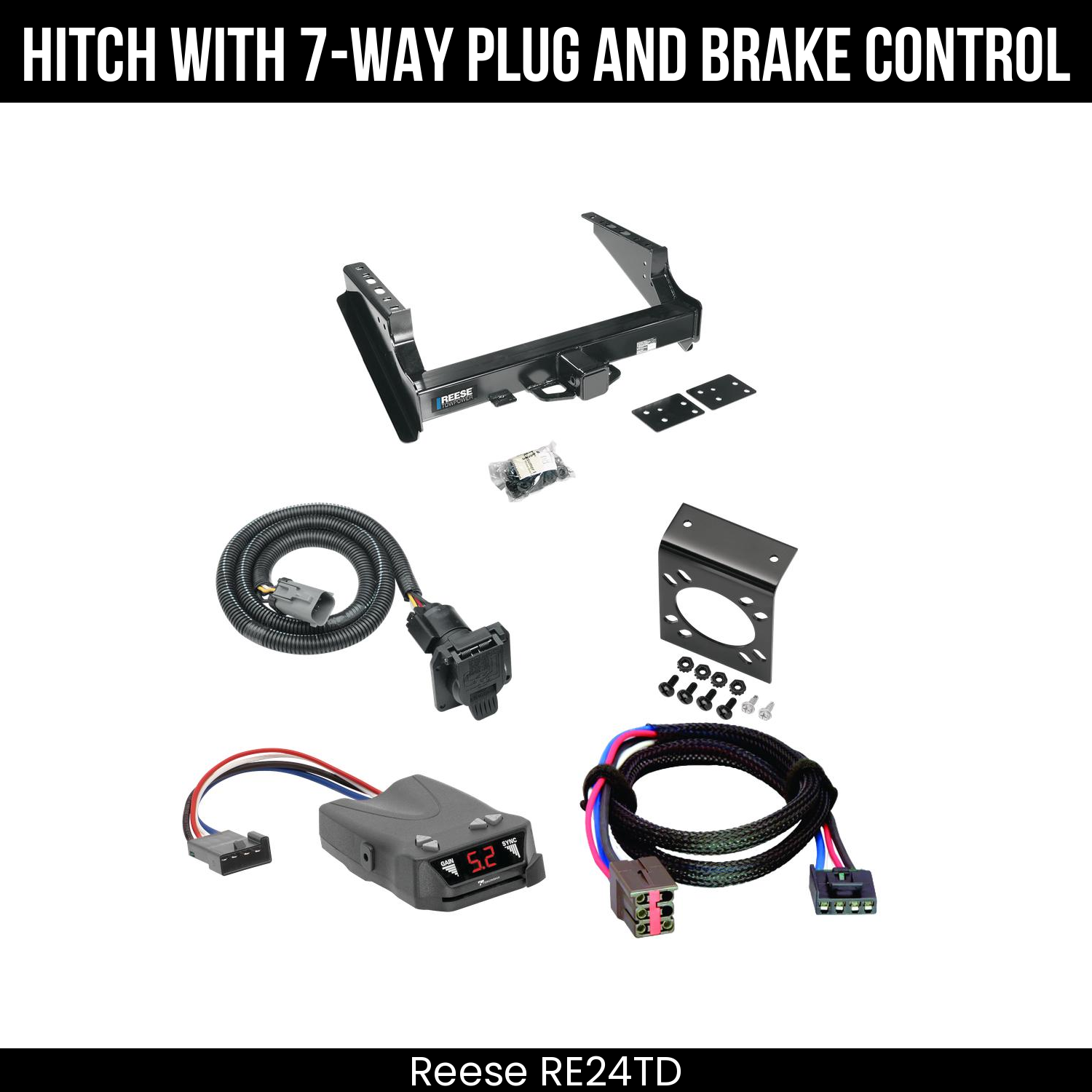 Trailer Hitch , 7-Way , Tekonsha Brakeman IV Brake Control