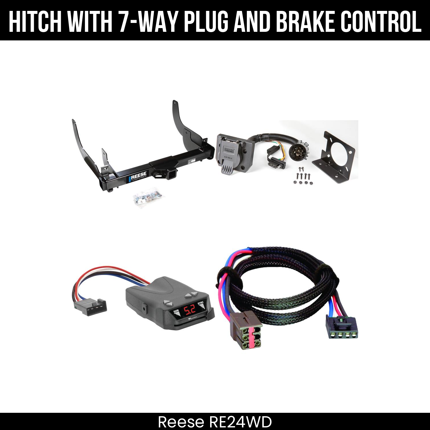 Trailer Hitch , 7-Way , Tekonsha Brakeman IV Brake Control