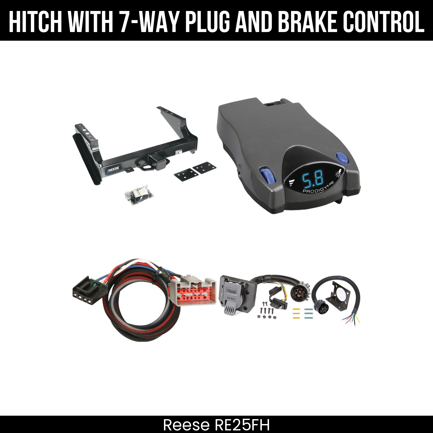 Trailer Hitch , 7-Way , Tekonsha Prodigy P2 Brake Control