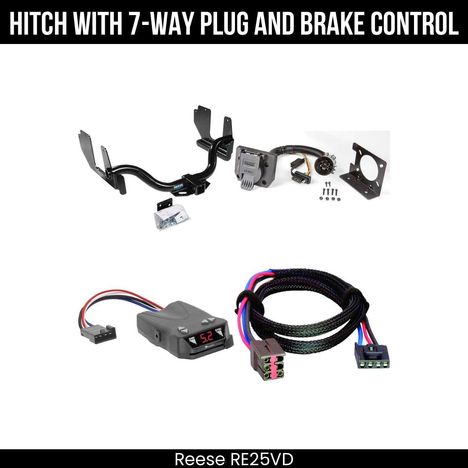 Trailer Hitch , 7-Way , Tekonsha Brakeman IV Brake Control