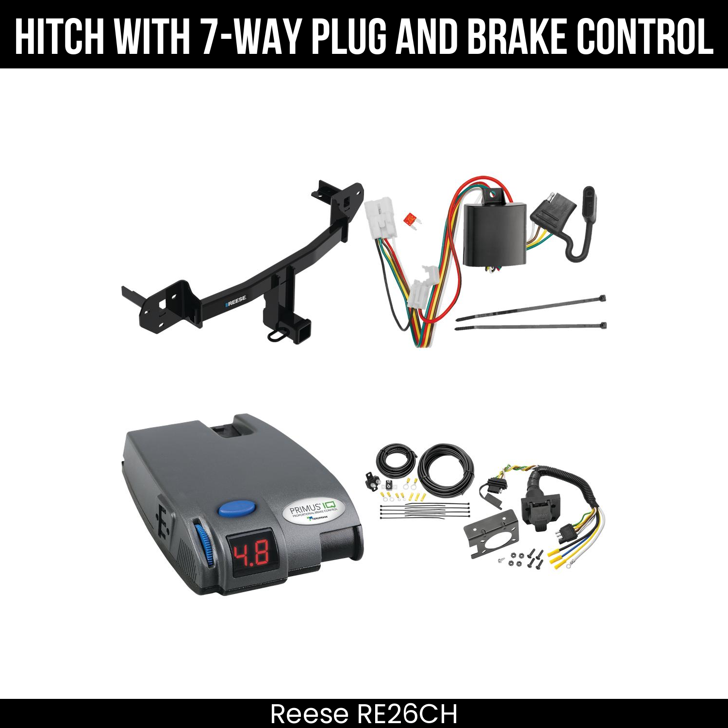 Trailer Hitch , 7-Way , Tekonsha Primus IQ Brake Control