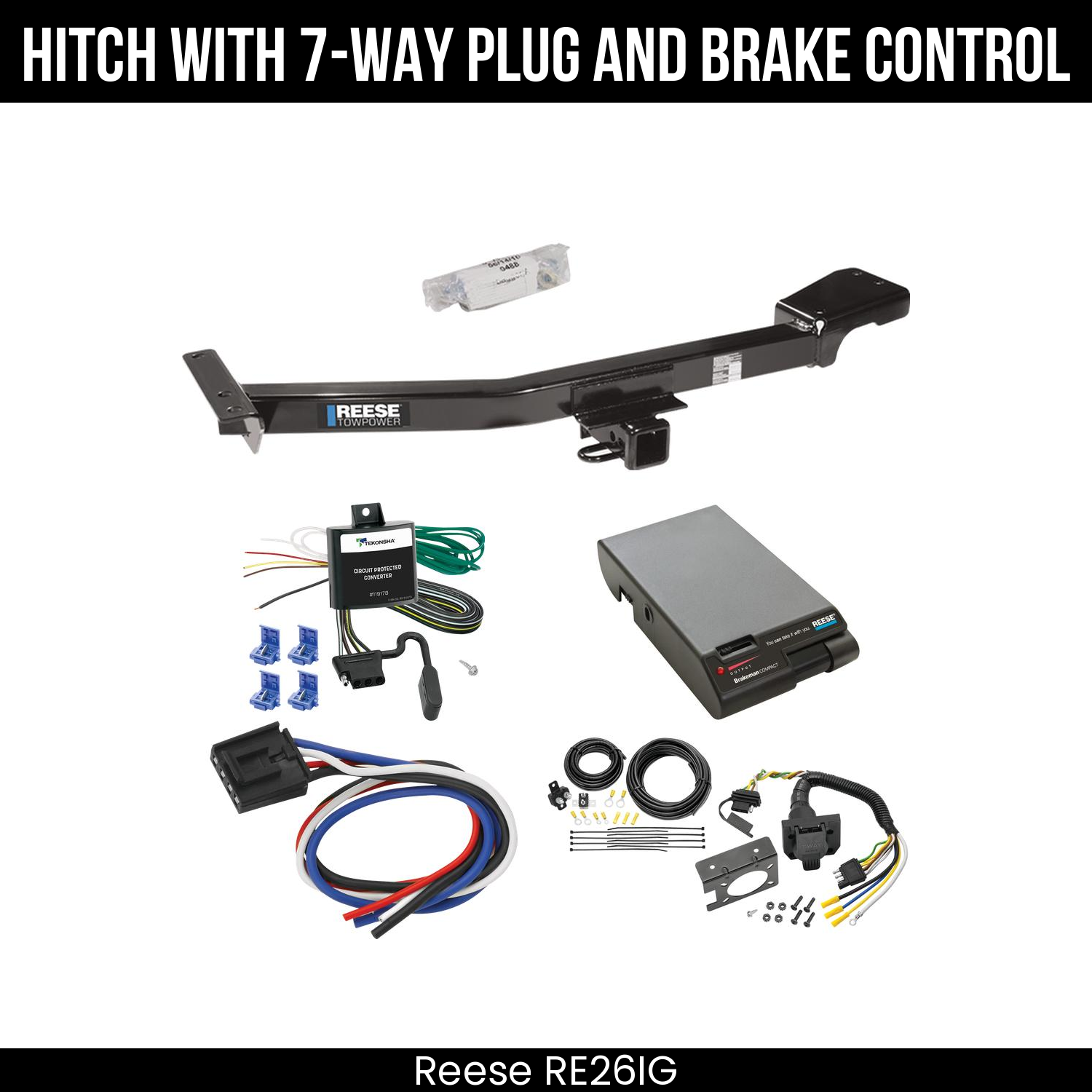 Trailer Hitch , 7-Way , Reese Brakeman Brake Control