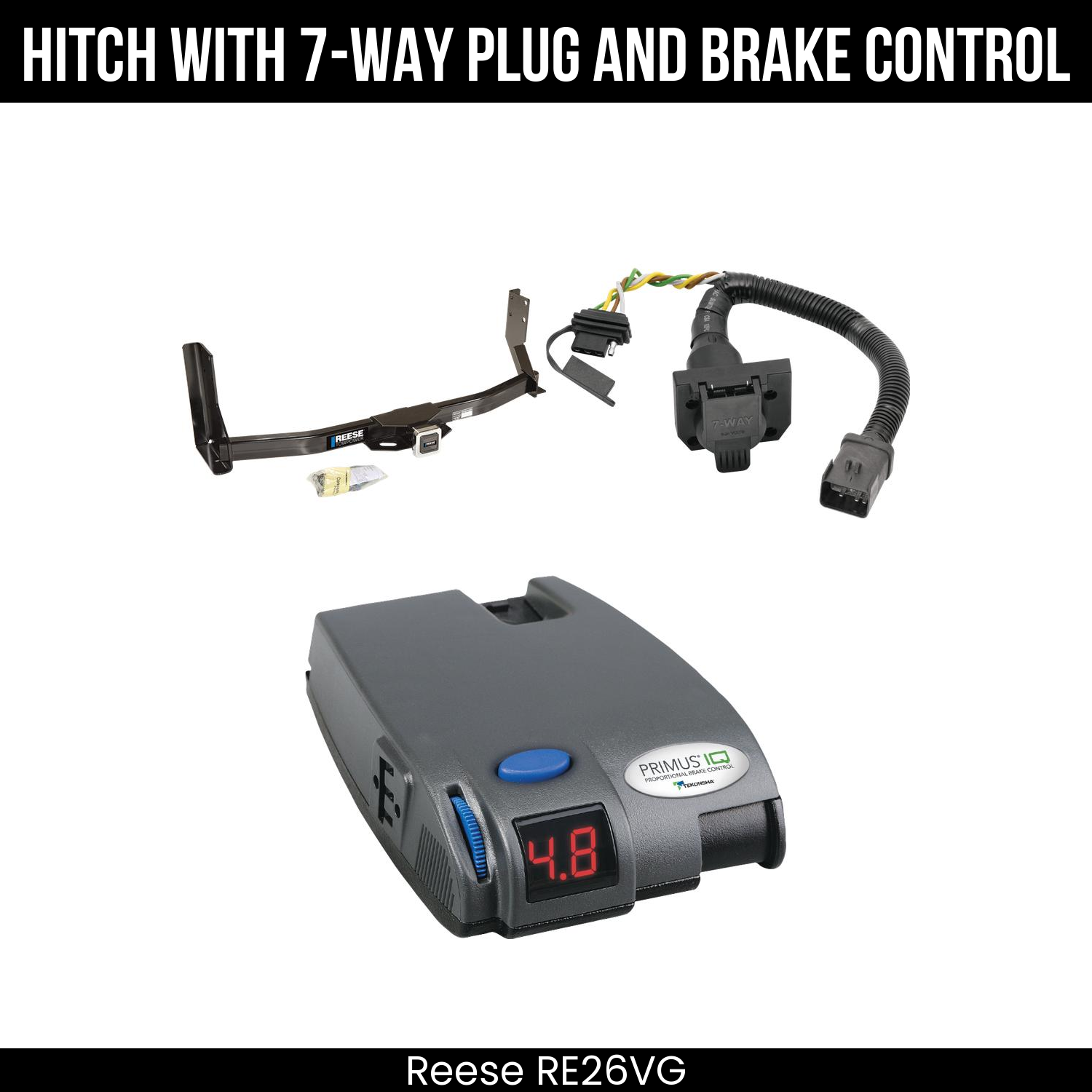 Trailer Hitch , 7-Way , Tekonsha Primus IQ Brake Control