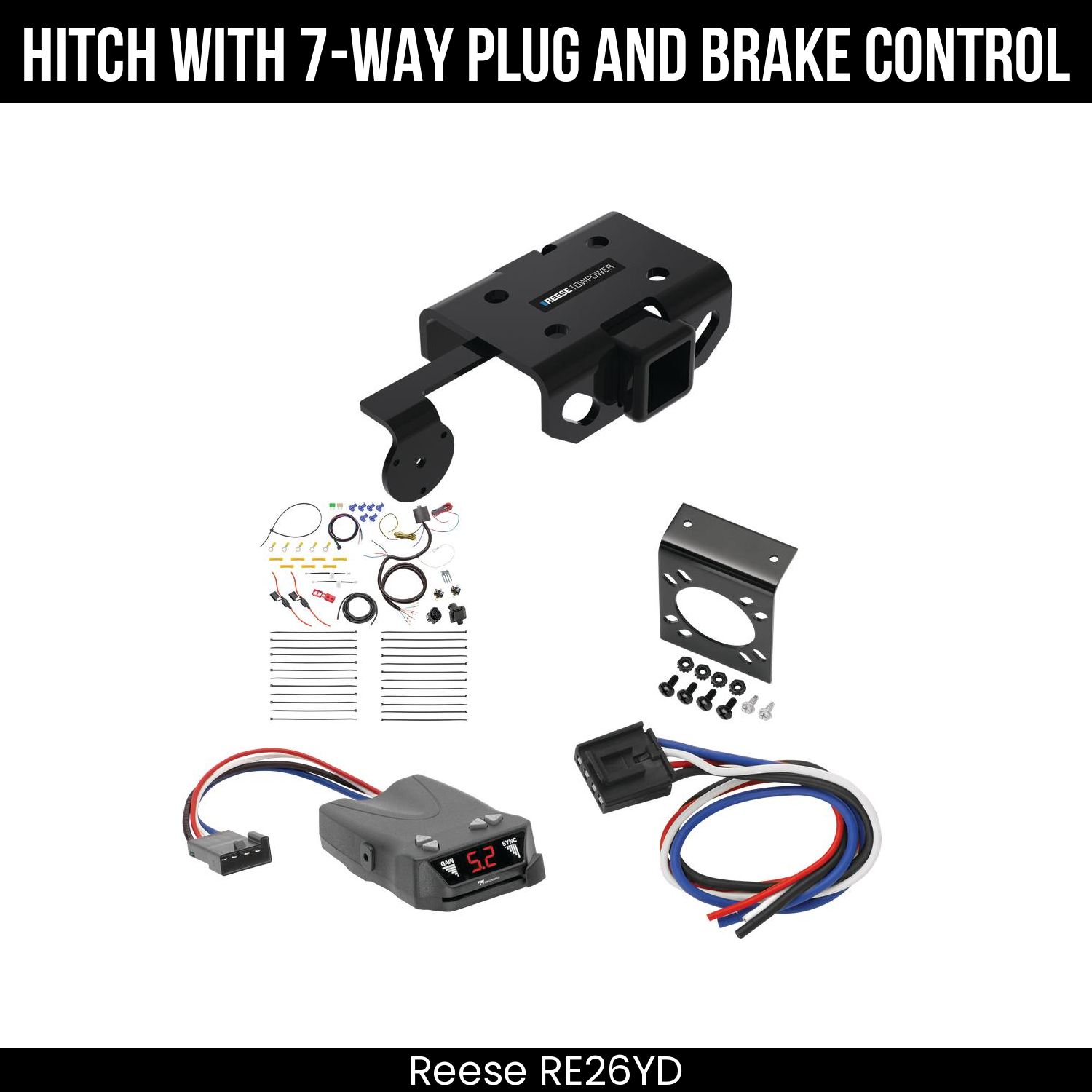 Trailer Hitch , 7-Way , Tekonsha Brakeman IV Brake Control