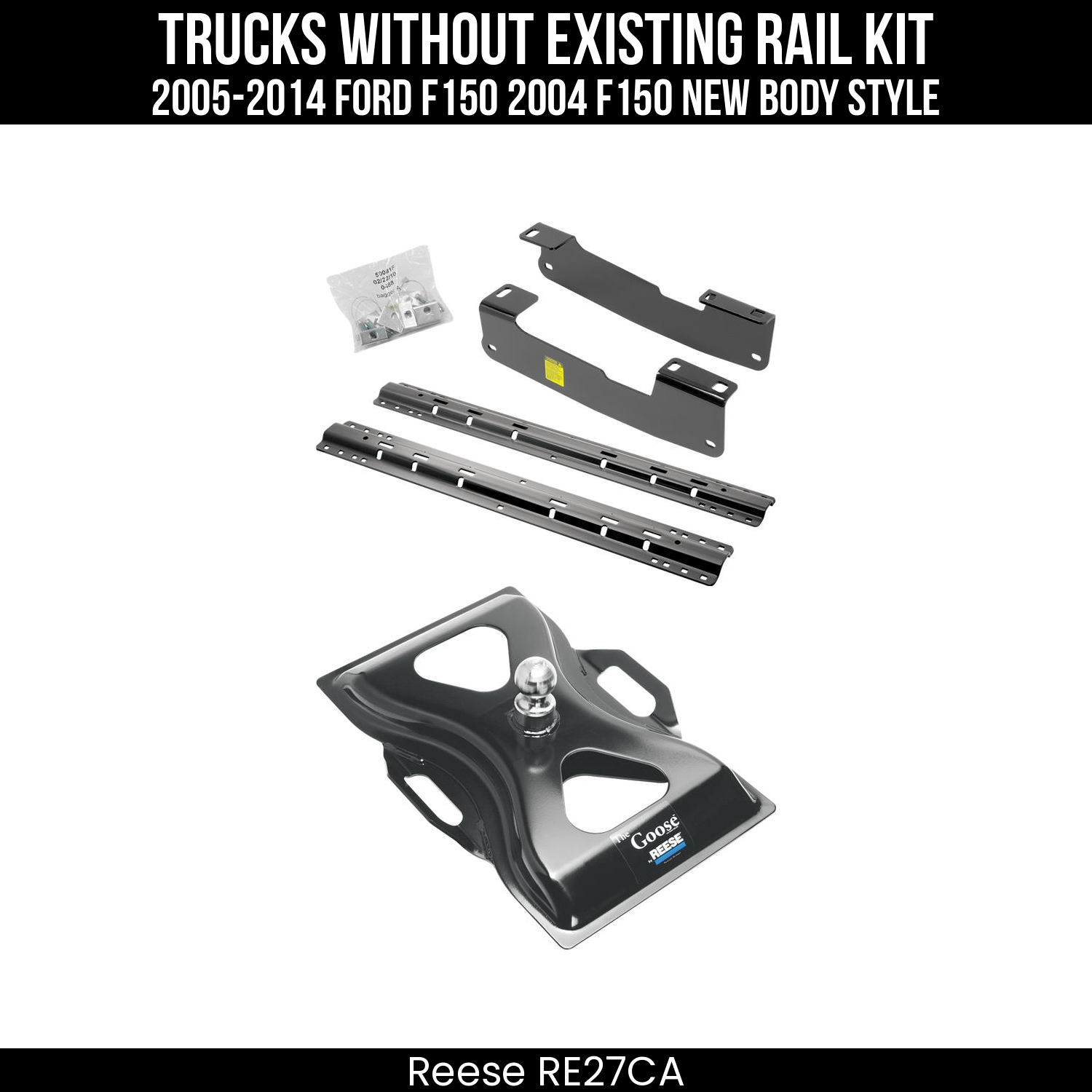 5th Wheel Hitch Custom Bracket,5th Wheel Rails Only,The Goose 5th Wheel Gooseneck Hitch