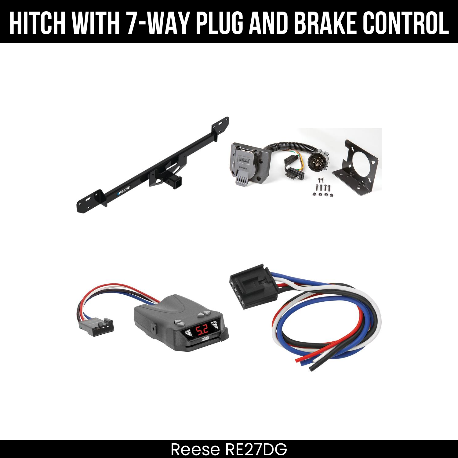 Trailer Hitch , 7-Way , Reese Brakeman IV Brake Control