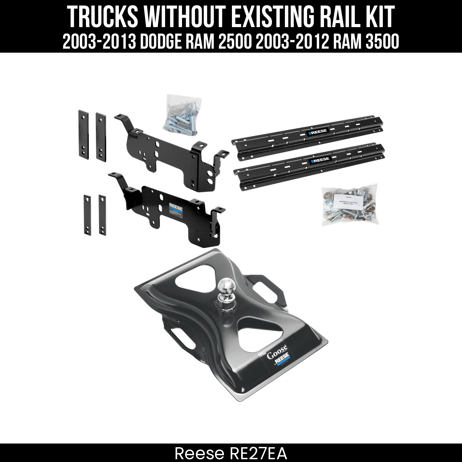 5th Wheel Hitch Custom Bracket,5th Wheel Hitch Rails Only,The Goose 5th Wheel Gooseneck Hitch