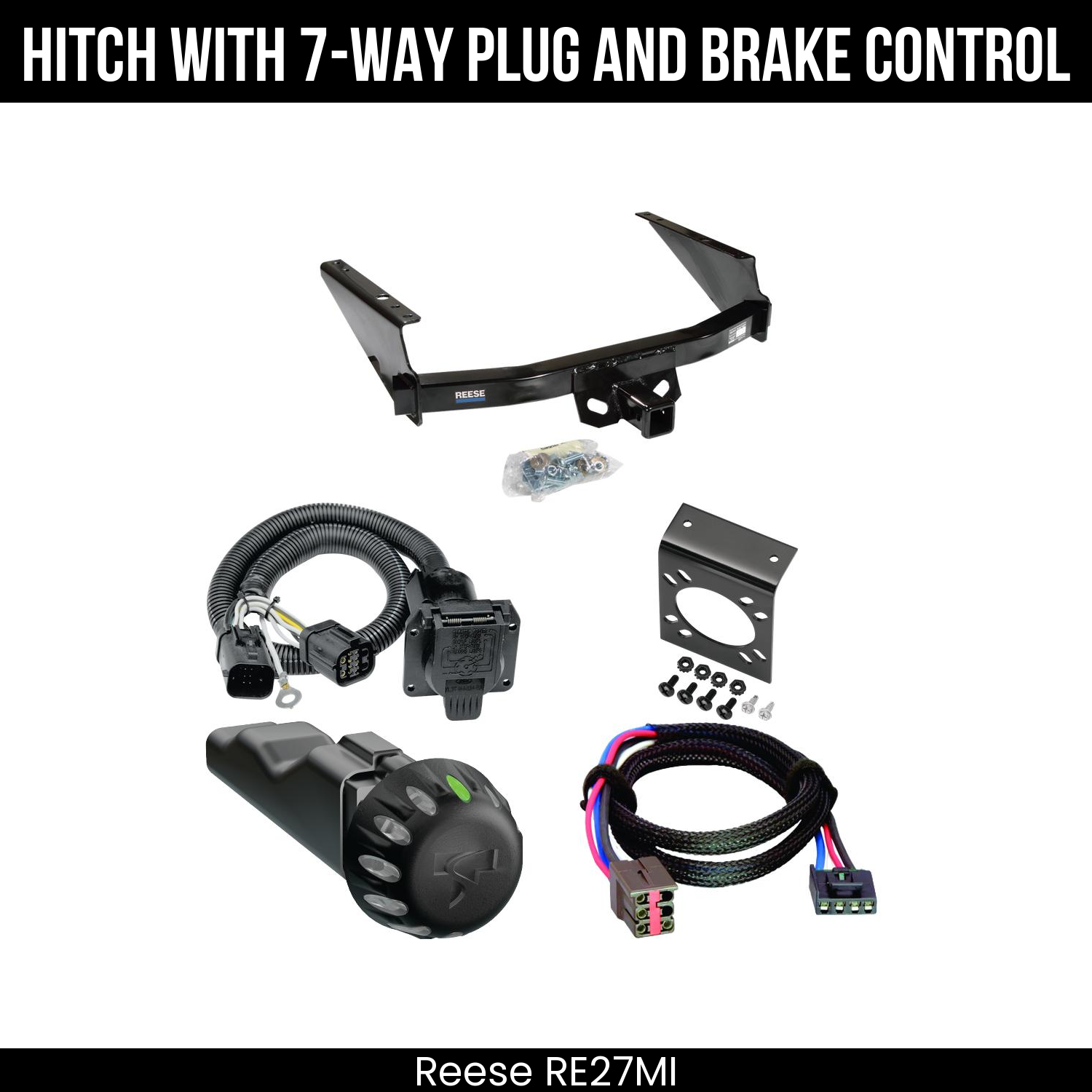 Reese RE27MI Hitch With 7 Way Plug And Brake Control Bundle Featureimg
