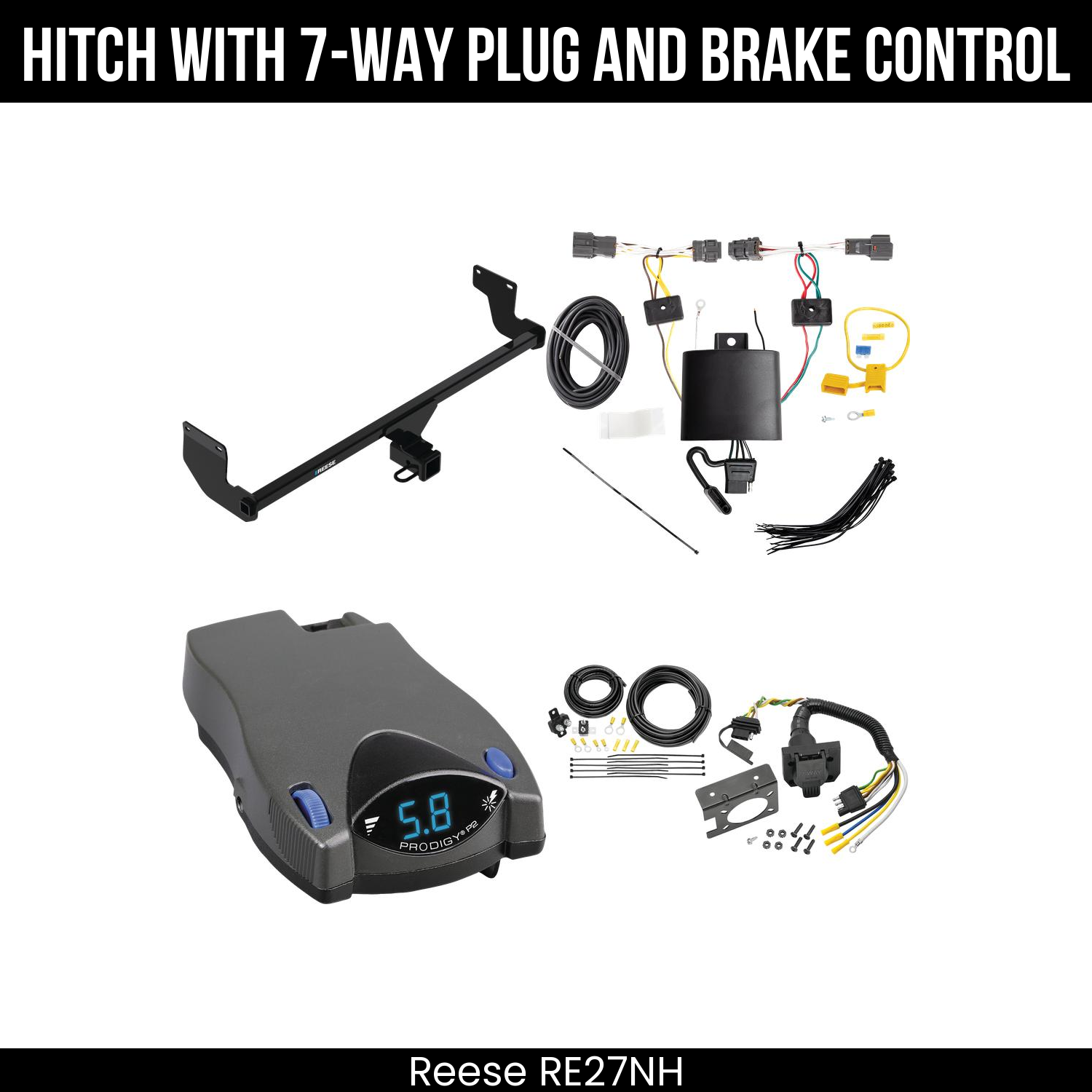 Trailer Hitch , 7-Way , Tekonsha Prodigy P2 Brake Control
