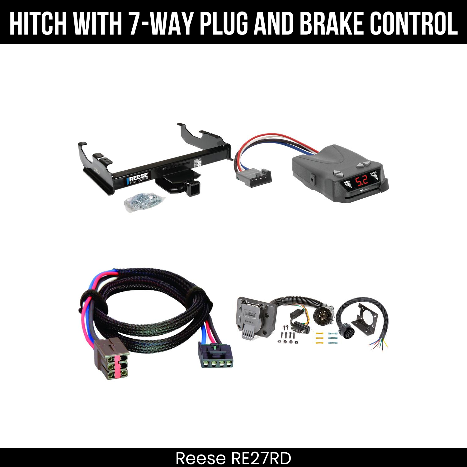 Trailer Hitch , 7-Way , Tekonsha Brakeman IV Brake Control