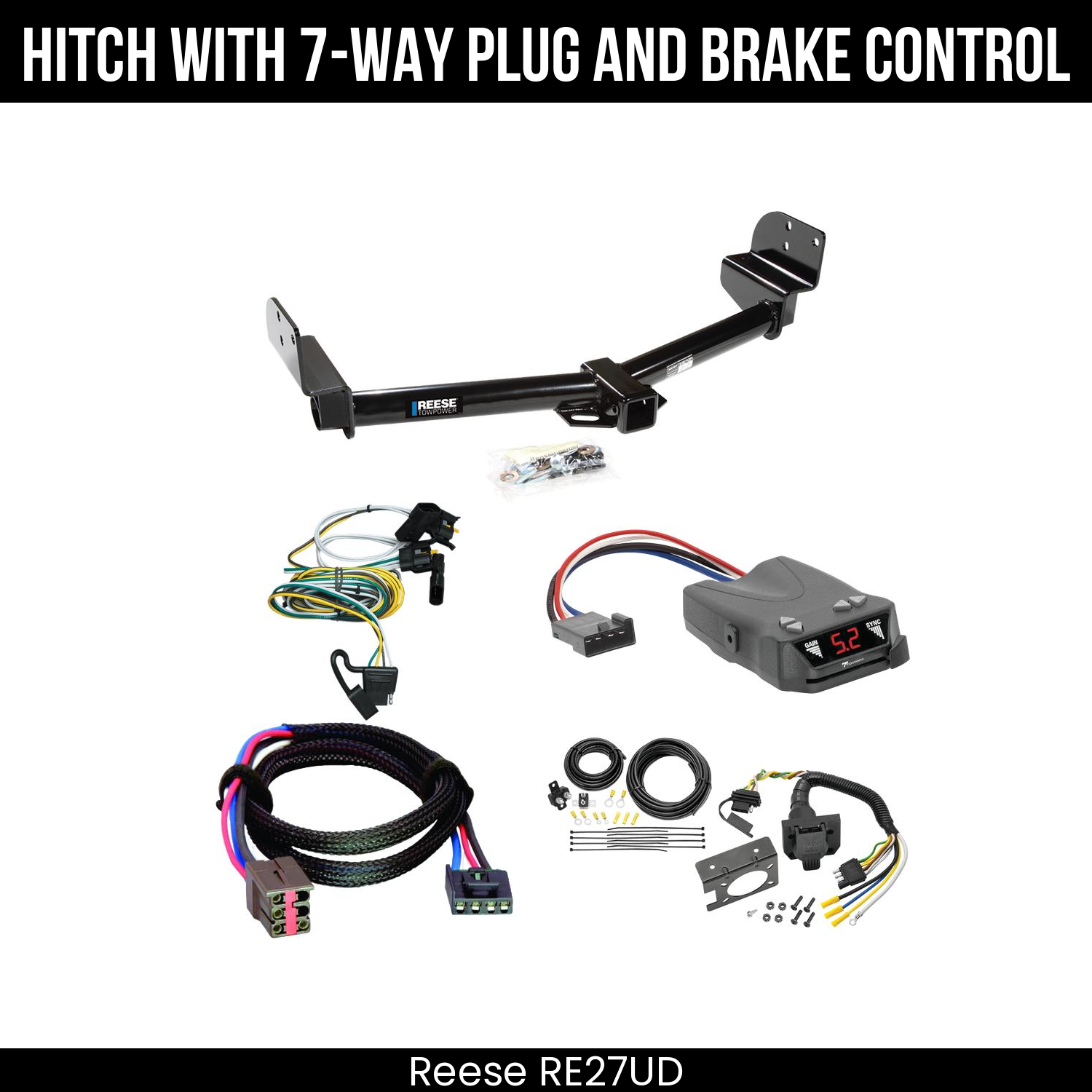 Trailer Hitch , 7-Way , Tekonsha Brakeman IV Brake Control
