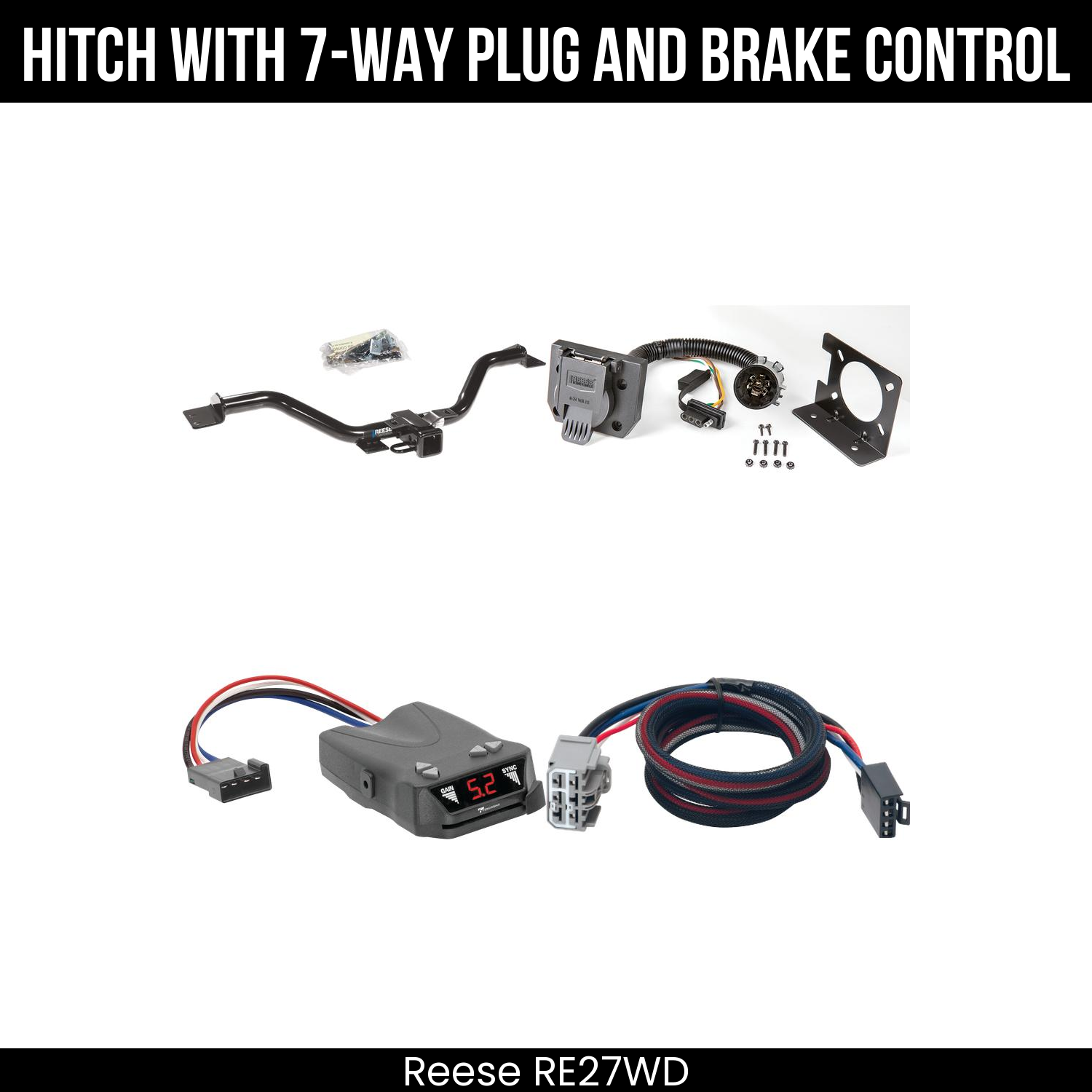 Trailer Hitch , 7-Way , Tekonsha Brakeman IV Brake Control