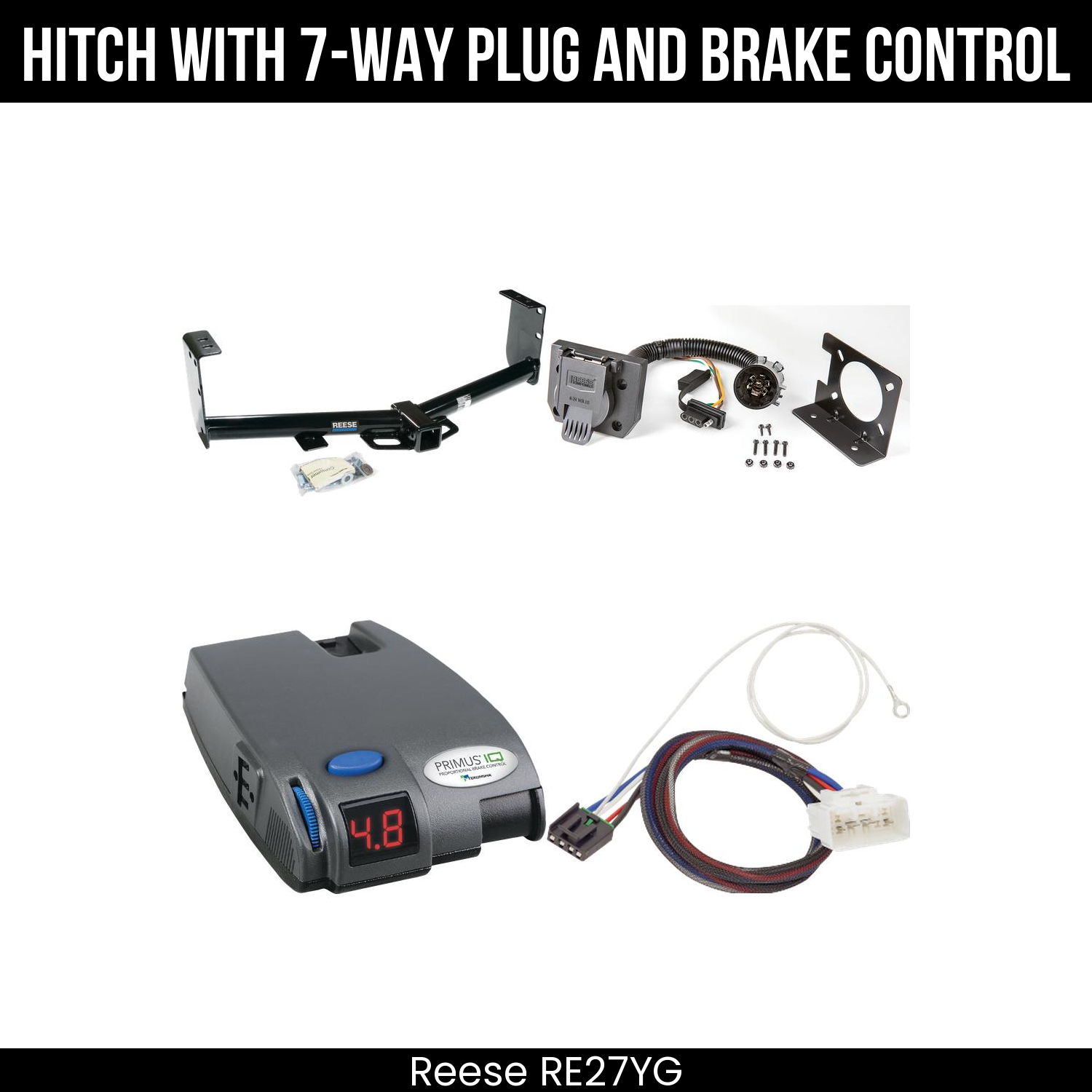 Trailer Hitch , 7-Way , Tekonsha Primus IQ Brake Control