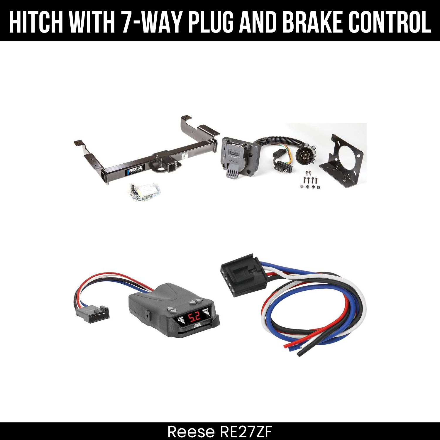 Trailer Hitch , 7-Way , Reese Brakeman IV Brake Control
