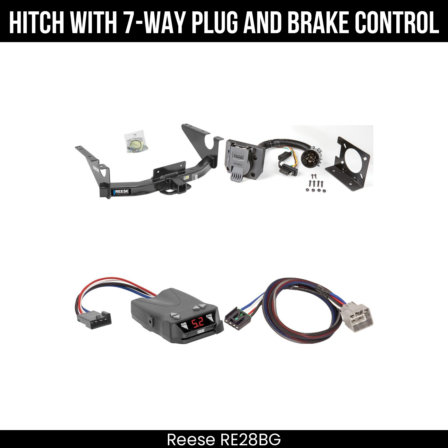 Trailer Hitch , 7-Way , Reese Brakeman IV Brake Control