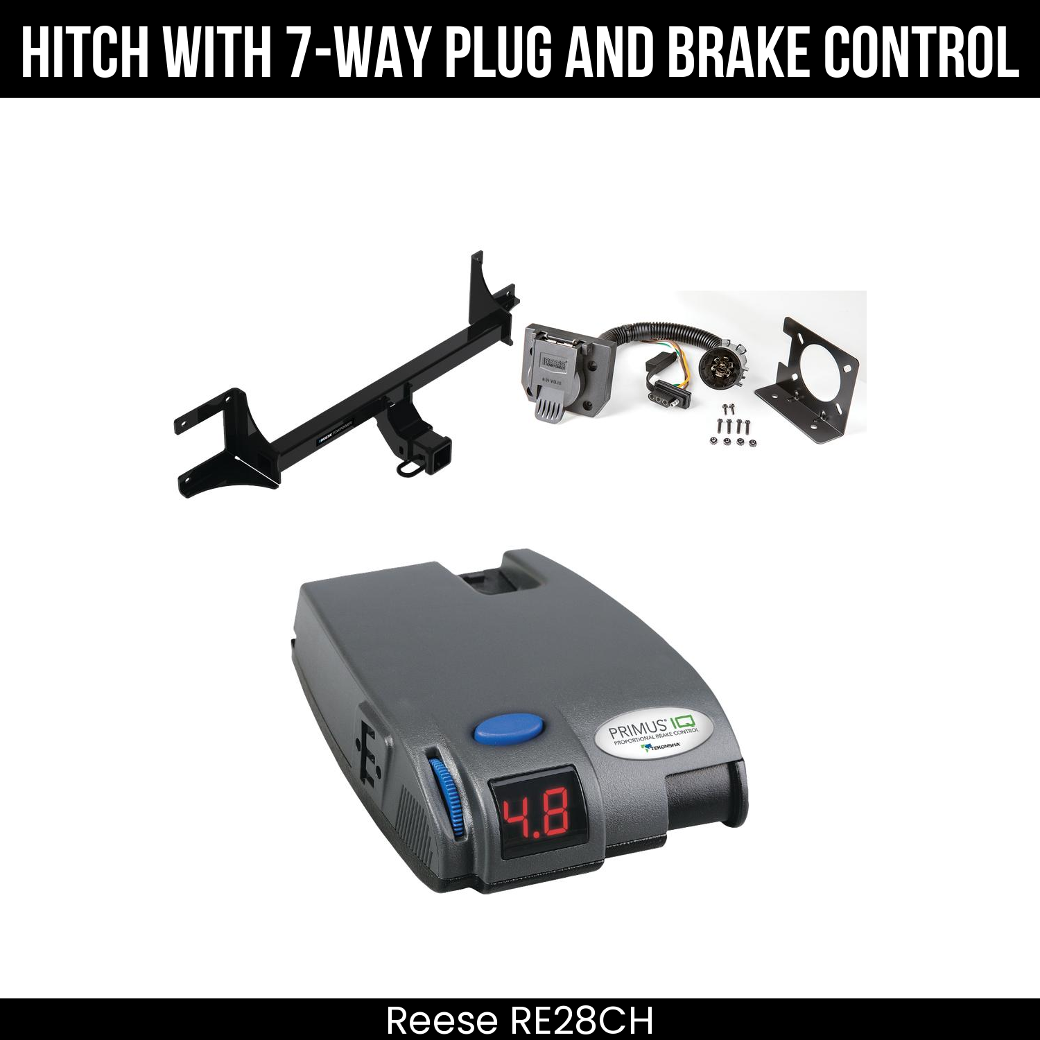Trailer Hitch , 7-Way , Tekonsha Primus IQ Brake Control