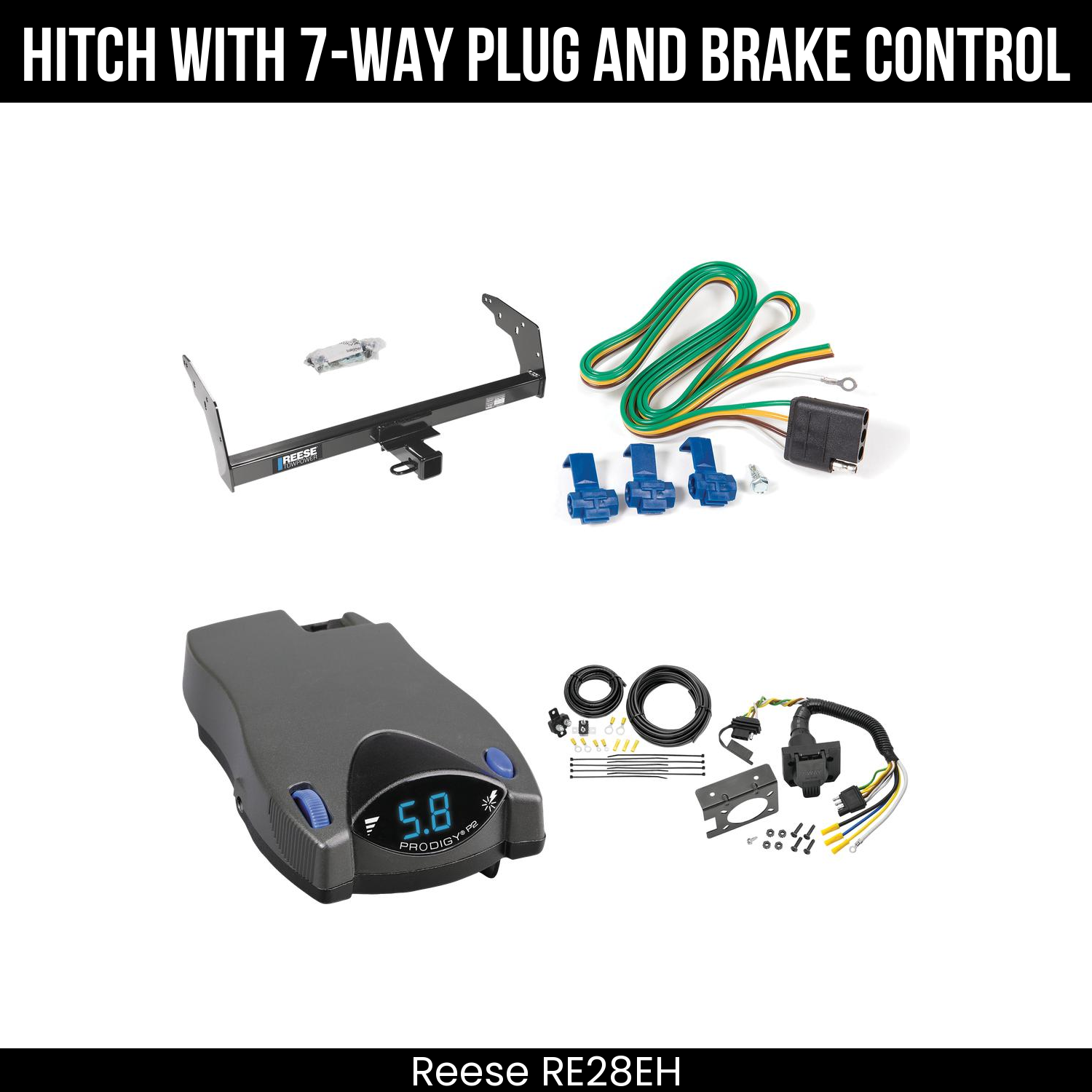 Trailer Hitch , 7-Way , Tekonsha Prodigy P2 Brake Control