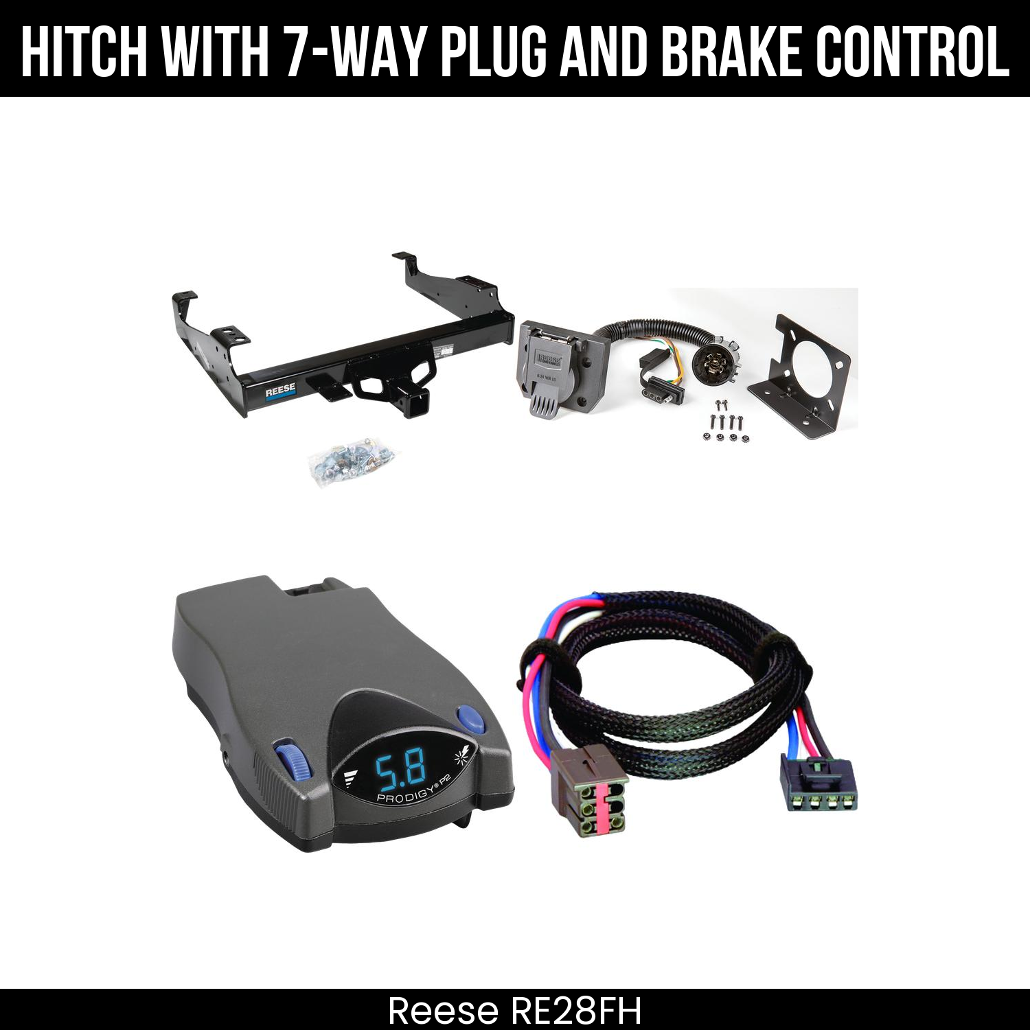 Trailer Hitch , 7-Way , Tekonsha Prodigy P2 Brake Control